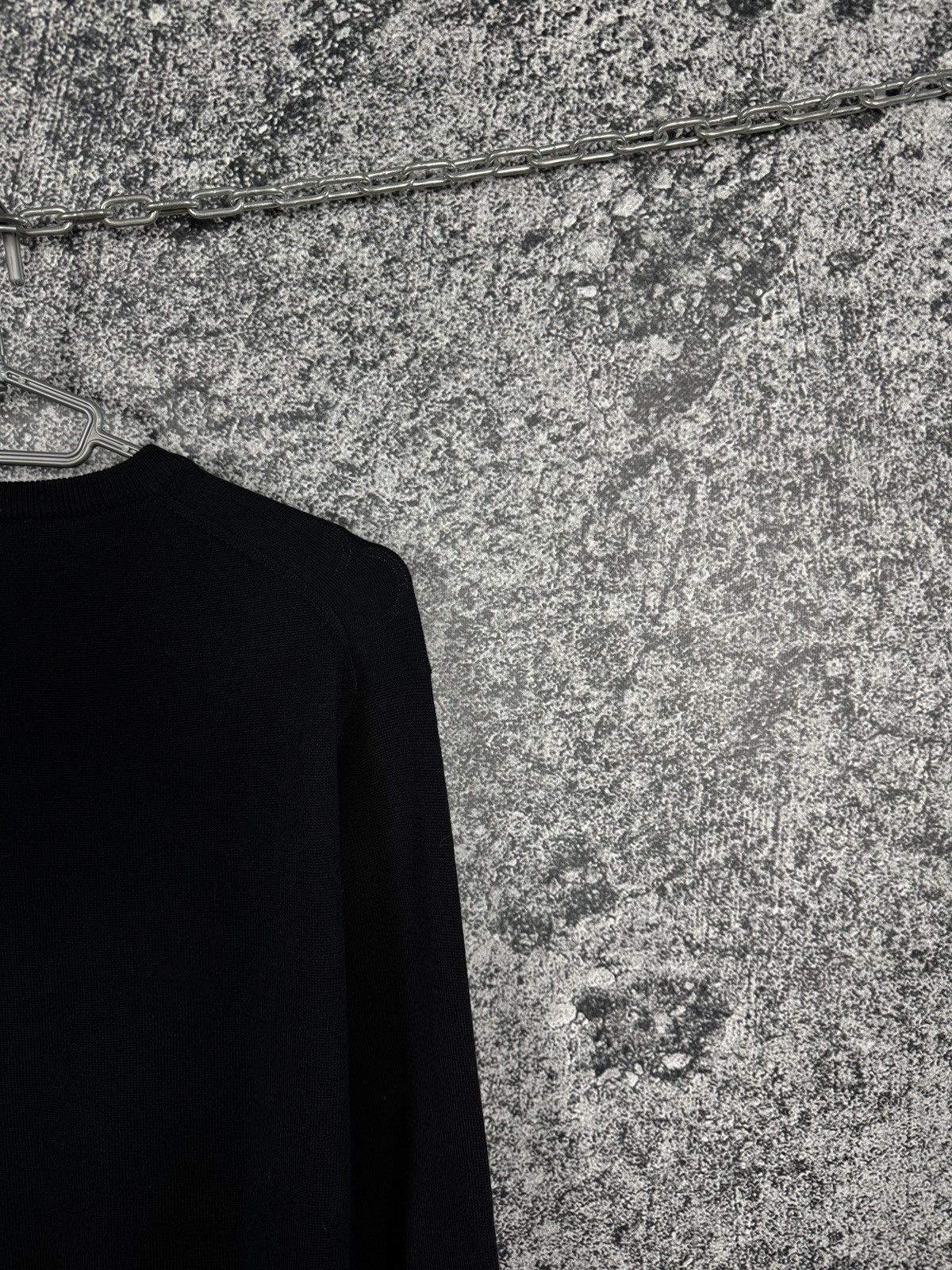 Lacoste Men’s Lacoste Crewneck Cotton Black Sweater Pullover XL Size US XL / EU 56 / 4 - 11 Thumbnail