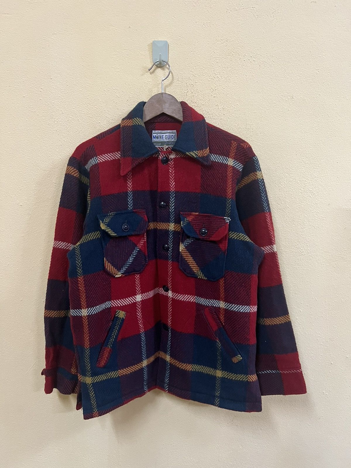 Maine Guide × Vintage VINTAGE MAINE GUIDE STRIPED WOOL BUTTON UP JACKET Size US M / EU 48-50 / 2 - 1 Thumbnail