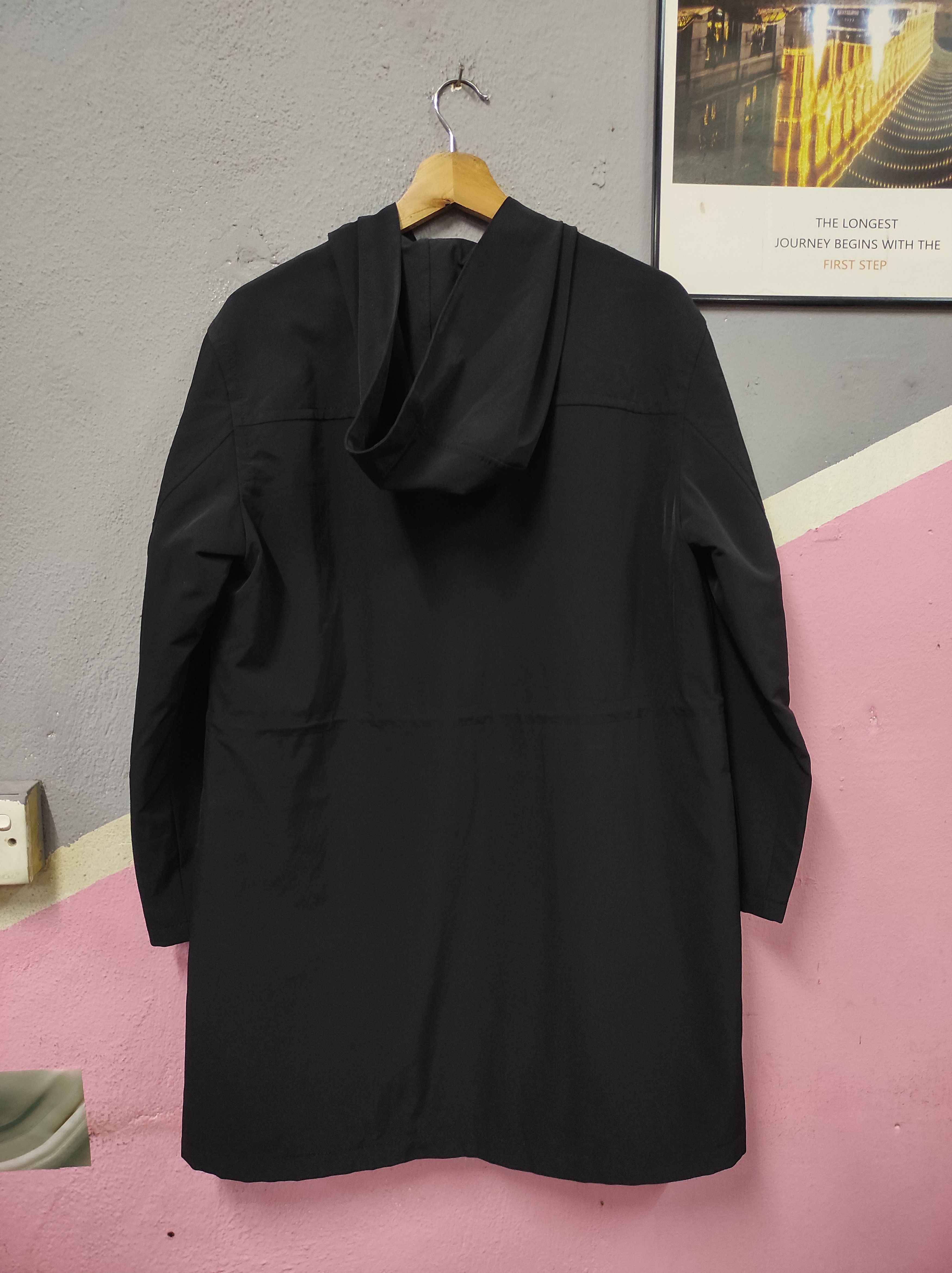 Calvin Klein CALVIN KLEIN COAT BLACK OVERCOAT LONG JACKET HOODED Size M / US 6-8 / IT 42-44 - 5 Thumbnail