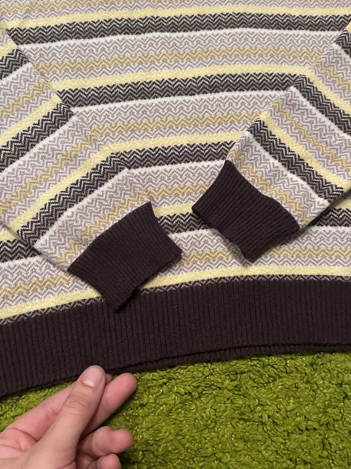 Designer × Missoni × Vintage Missoni 2000s vintage coloured striped turtleneck sweater Size S / US 4 / IT 40 - 2 Thumbnail