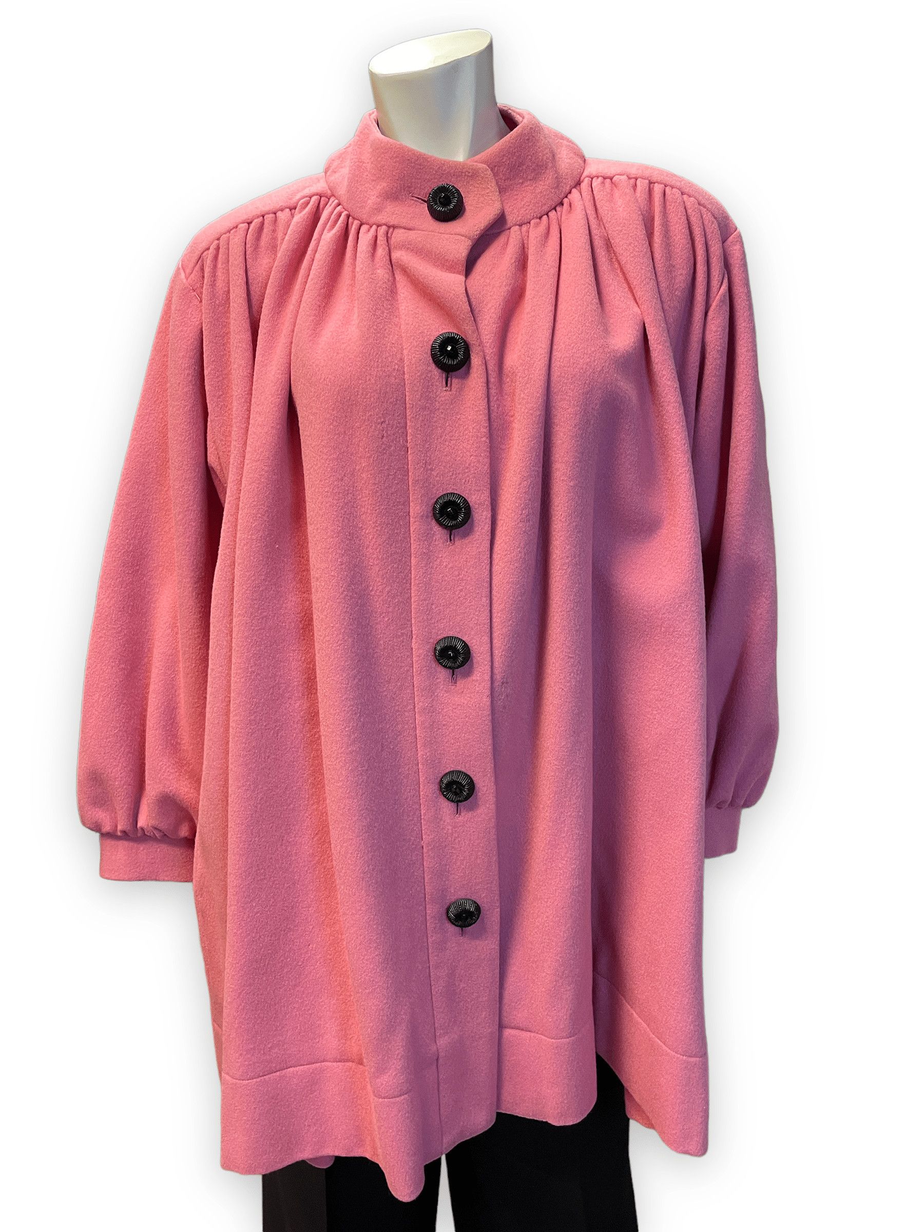 Yves Saint Laurent Yves Saint Laurent "Rive Gauche" Vintage Deisgner Bubblegum Pink Wool Party Coat Size M Size M / US 6-8 / IT 42-44 - 1 Thumbnail