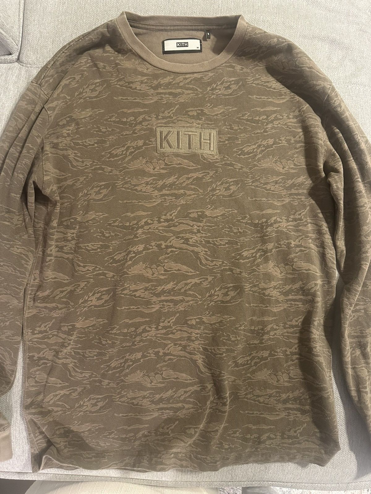 Kith Kith Classic Logo LS Tee Tiger Camo Medium | Grailed