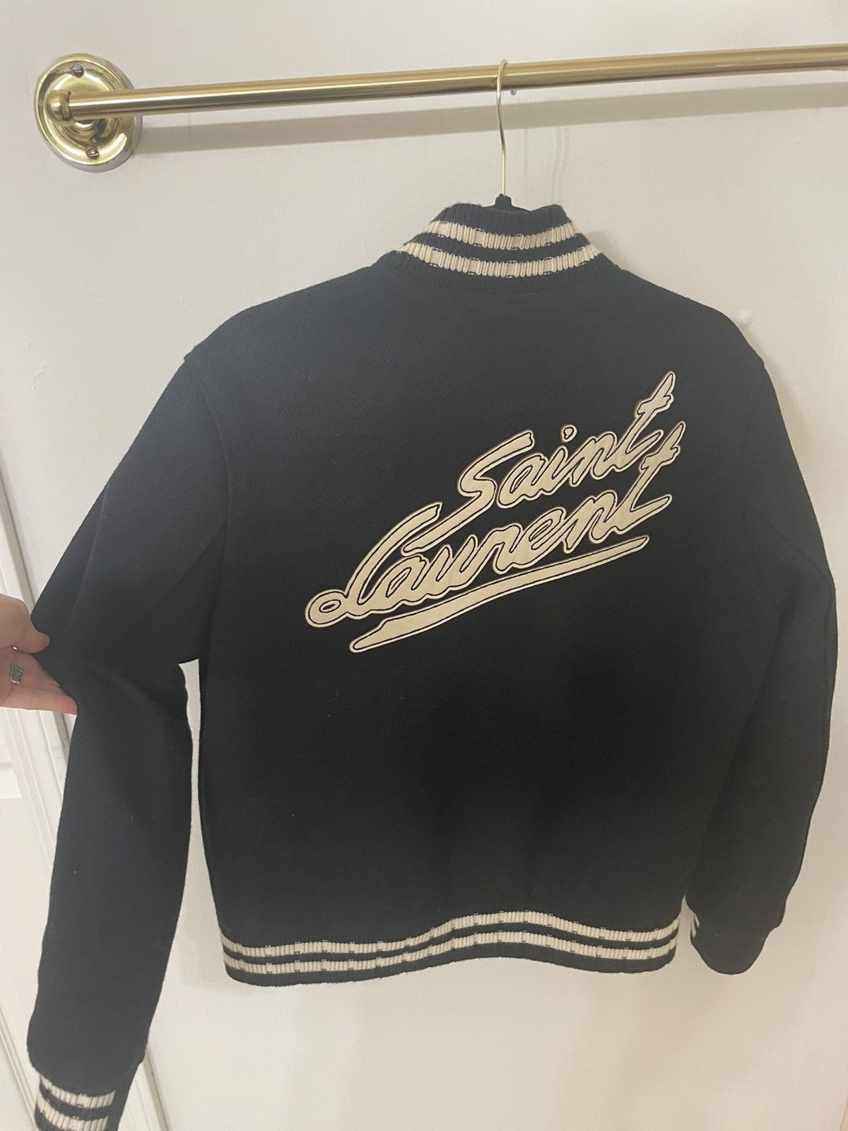 Saint Laurent Paris Saint Laurent TEDDY COLLEGE JACKET Size 48L - 1 Thumbnail