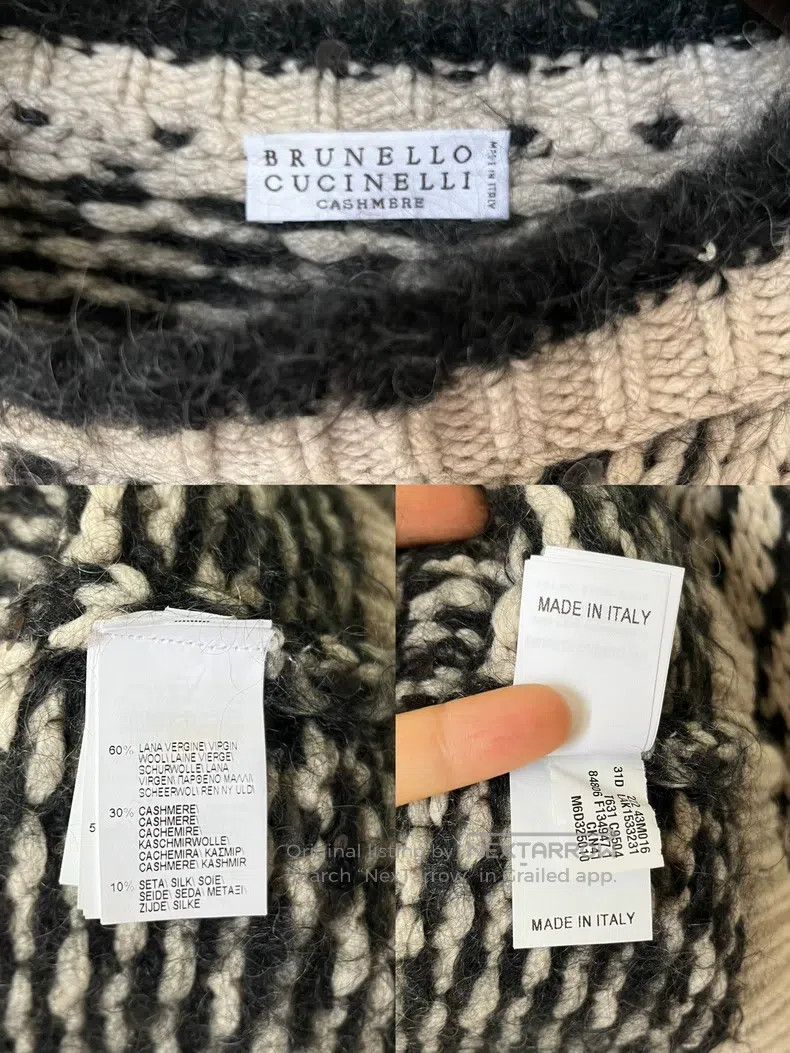 Brunello Cucinelli Brunello Cucinelli Lurex Cashmere Blend Sweater Size S / US 4 / IT 40 - 9 Thumbnail