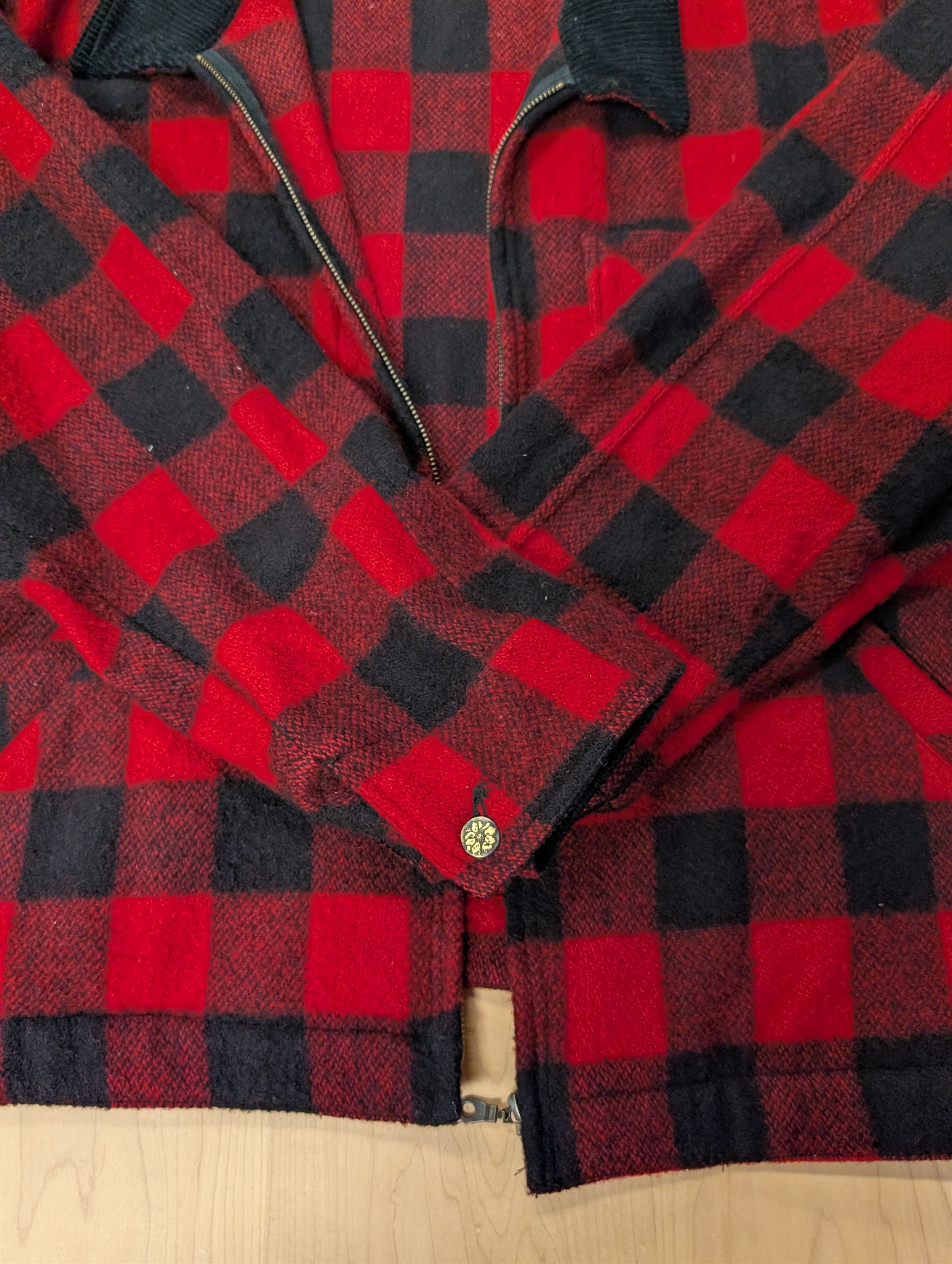 Rosa Rugosa Rosa Rugosa Red & Black Wool Plaid Jacket Size US XXL / EU 58 / 5 - 2 Thumbnail