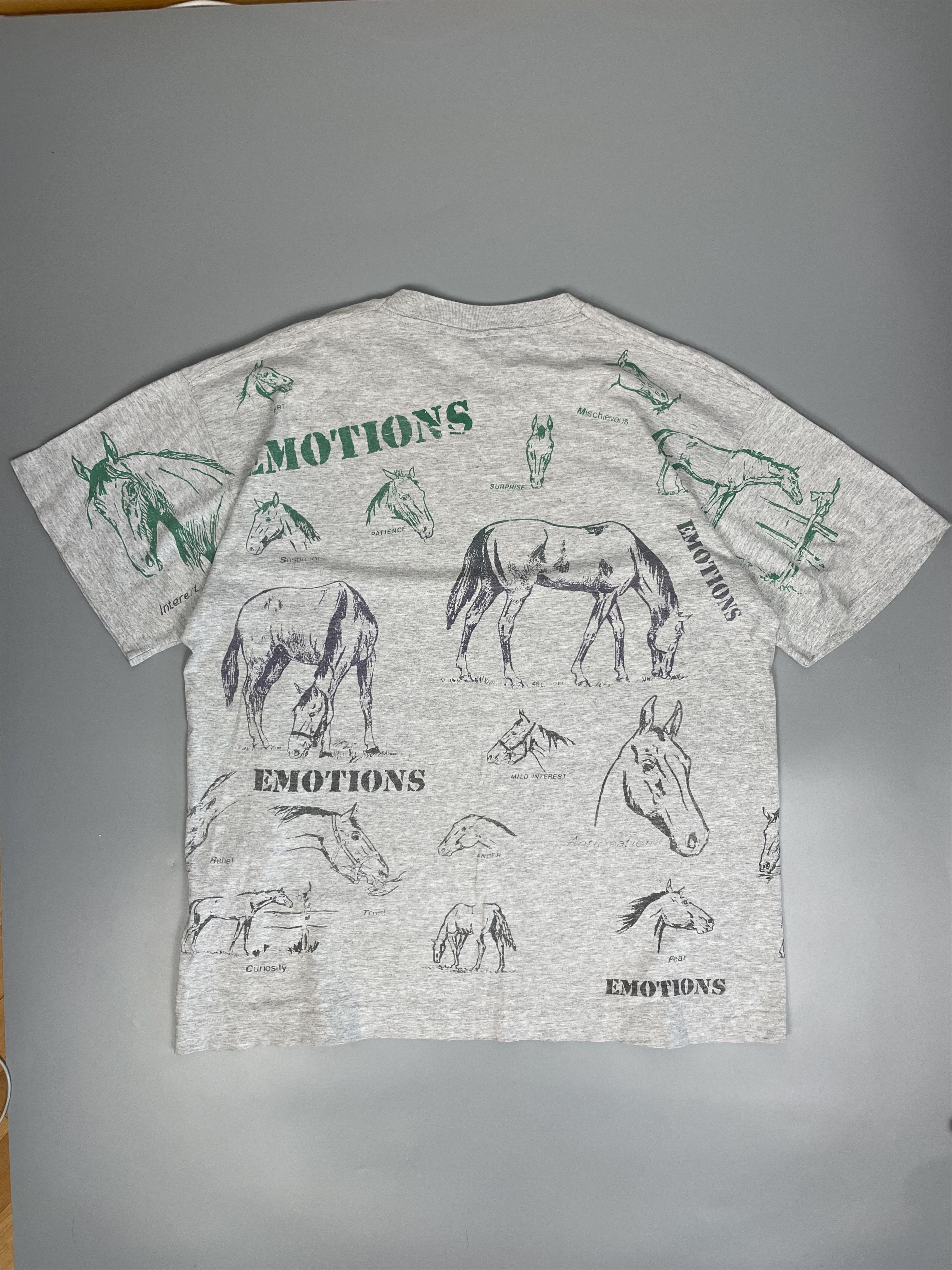 Vintage VINTAGE SINGLE STITCH HORSE FULLPRINT AOP T-SHIRT Size US XL / EU 56 / 4 - 2 Thumbnail