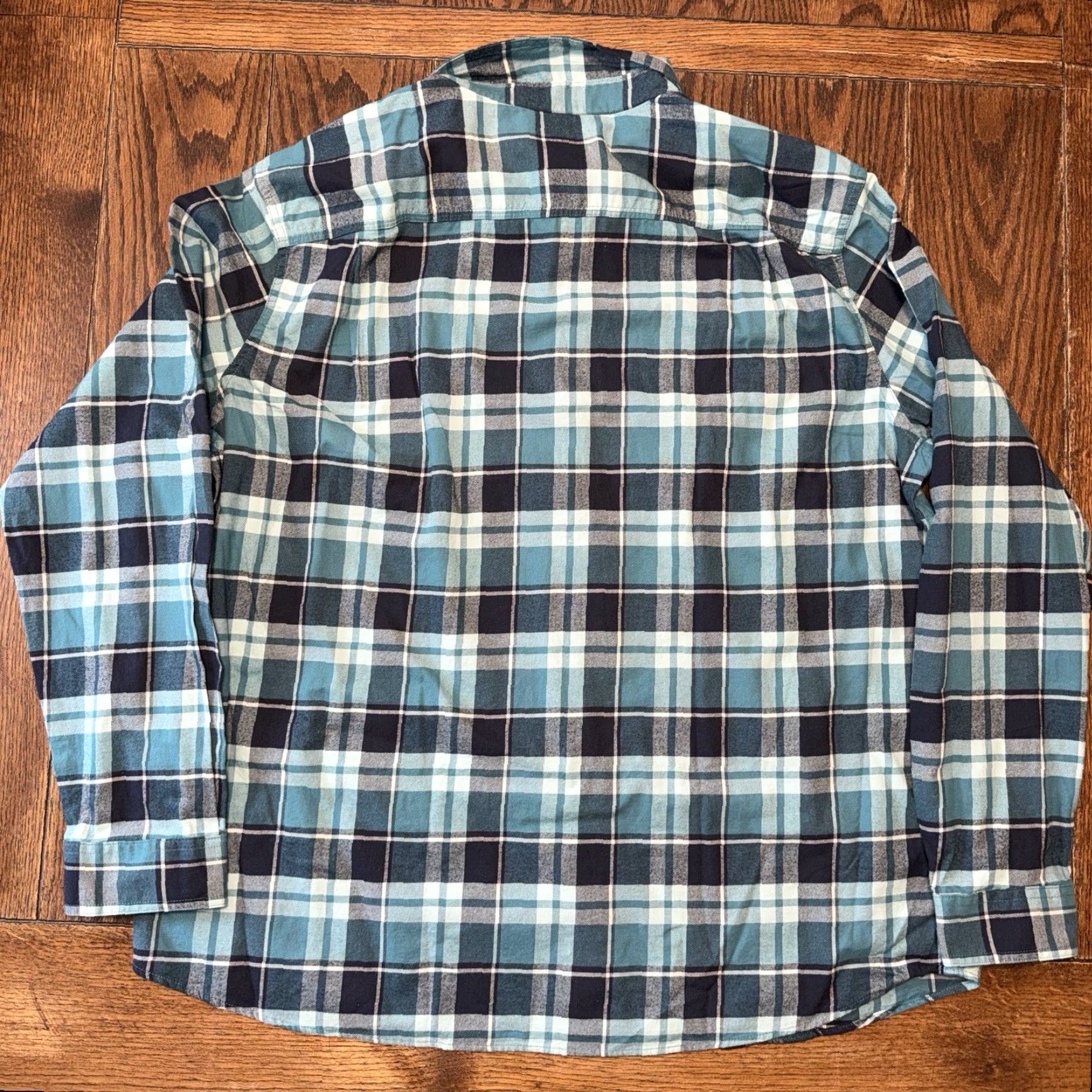 Vintage L.L. Bean Wicked Soft Flannel Shirt 2XL Button-Up Plaid Blue Regular Men Size US XXL / EU 58 / 5 - 5 Thumbnail