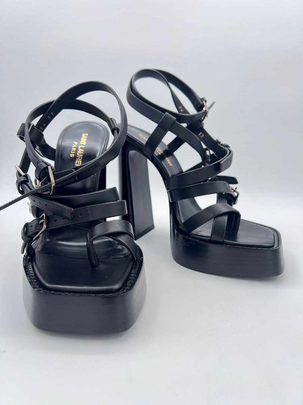 Saint Laurent Paris New Saint Laurent Platz Sandals IT 38.5/ US 8.5 Size US 8.5 / IT 38.5 - 7 Thumbnail