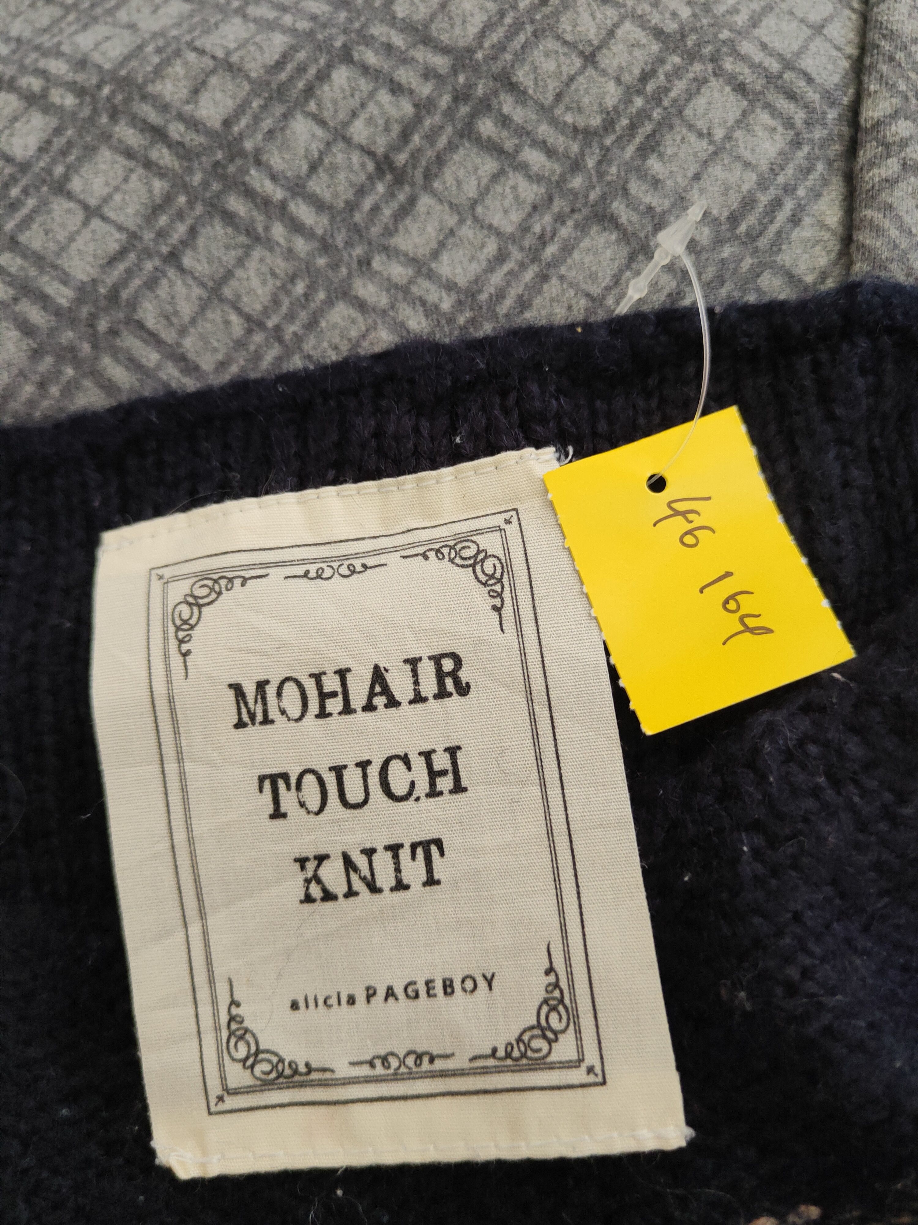 Japanese Brand DL Mohair Touch Black Knitwear Crop Tops #46-164 Size L / US 10 / IT 46 - 12 Thumbnail