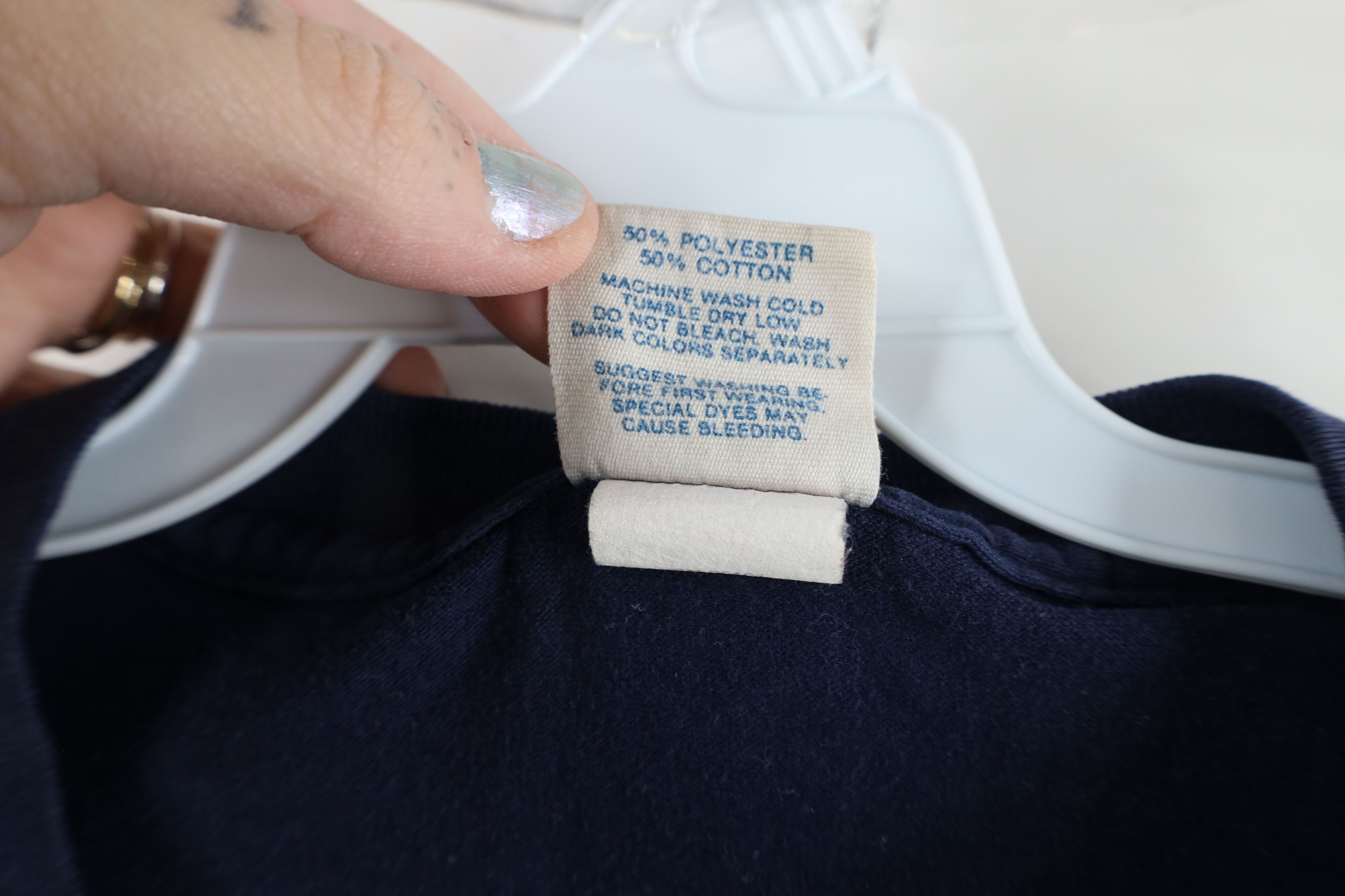 Adidas × Vintage Vintage 70s 80s Adidas Spell Out Striped T-Shirt Blue USA Size US L / EU 52-54 / 3 - 10 Thumbnail