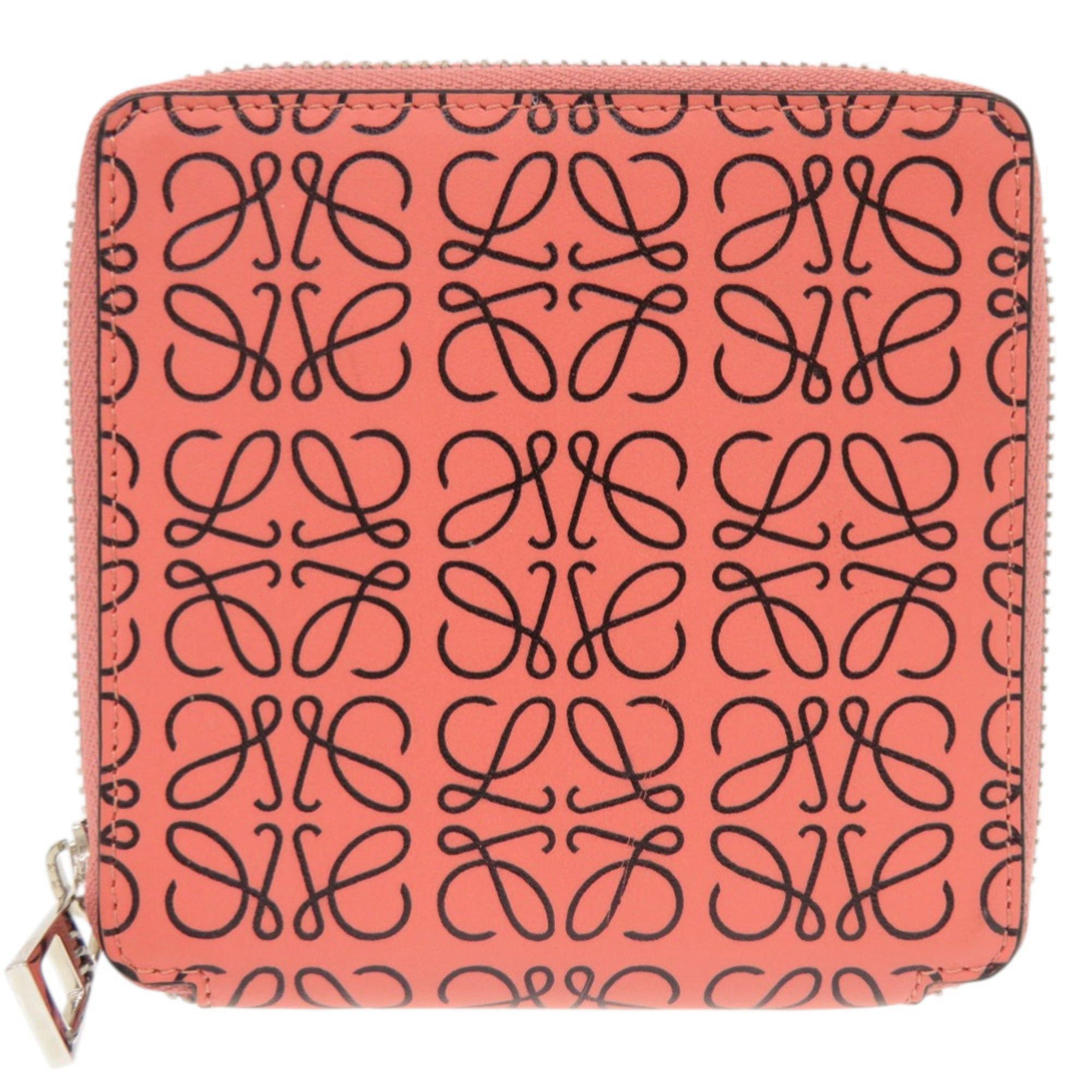 Loewe Excellent condition Loewe Anagram Leather Pink Bi-fold Wallet 1211 LOEWE Size ONE SIZE - 1 Thumbnail