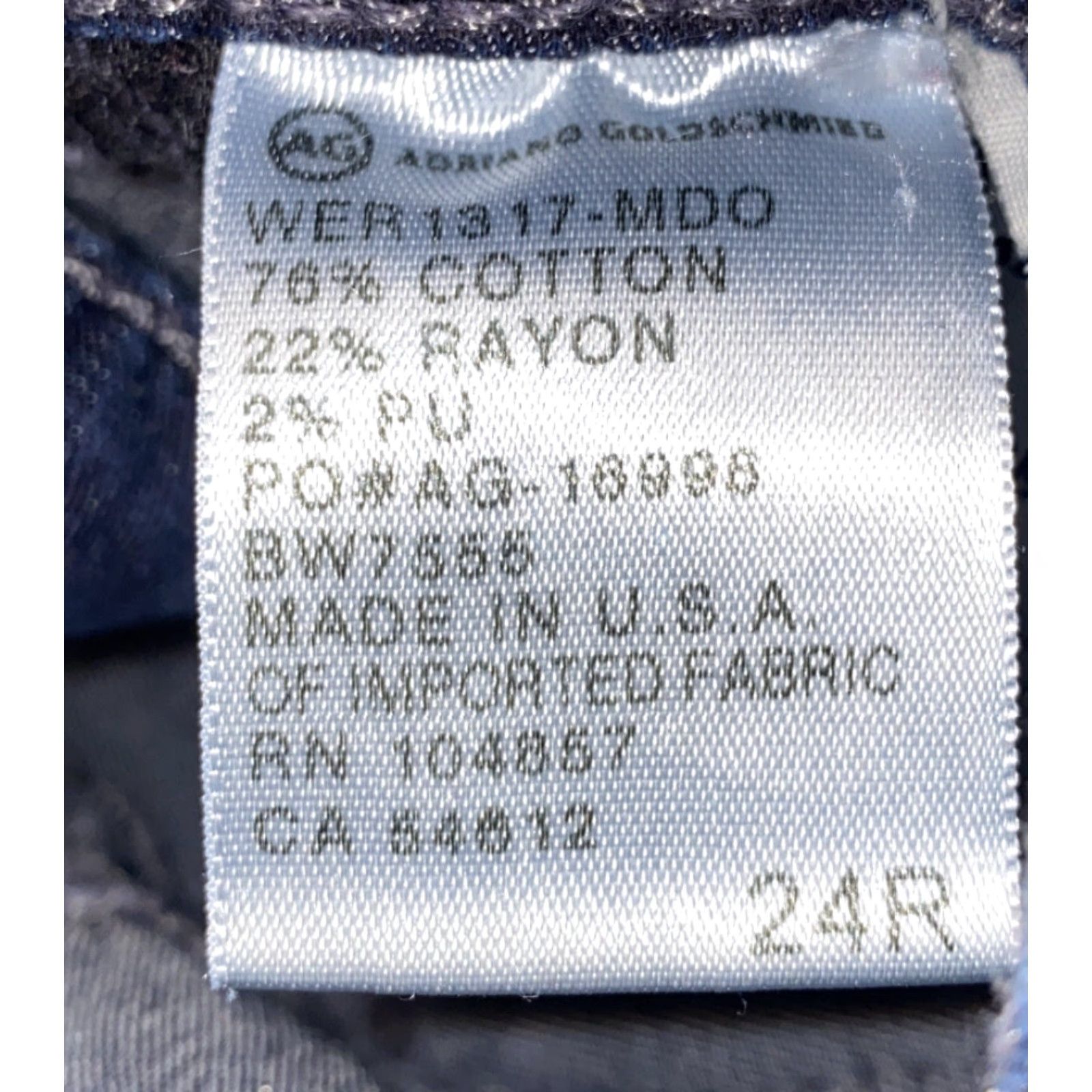 Vintage AG Adriano Goldschmied THE BALLAD Slim Boot Jeans Womens Size 24R 31 Blue Size 42" / US 20 - 7 Thumbnail