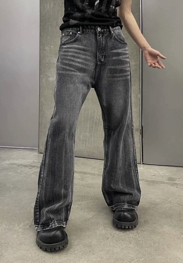 Japanese Brand × Vintage Fashion grunge distressed washed flared jeans pants Size US 30 / EU 46 - 2 Thumbnail