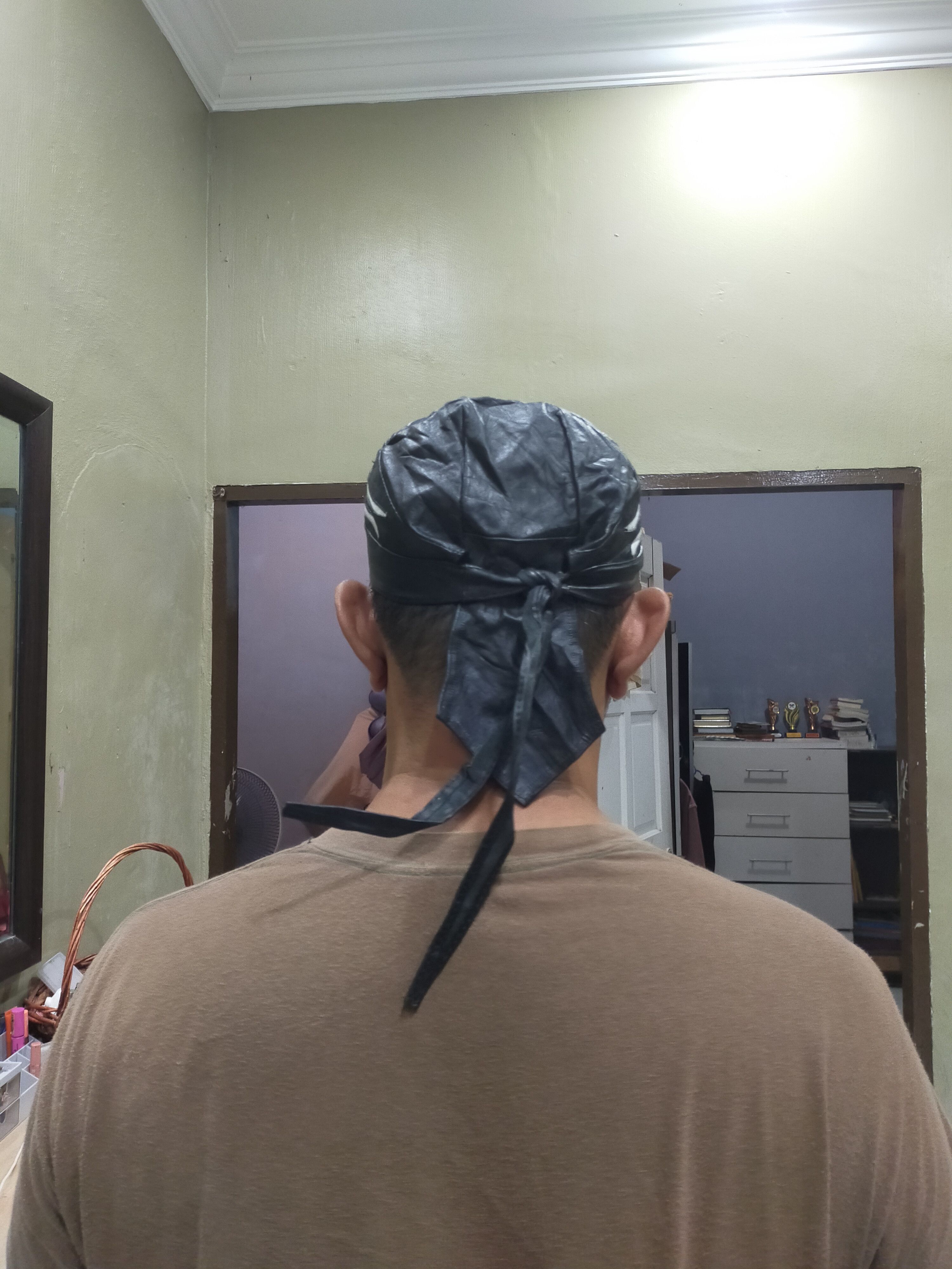 Harley Davidson Harley Davidson Skull Cap Doo Rag Smooth Leather Size ONE SIZE - 8 Thumbnail