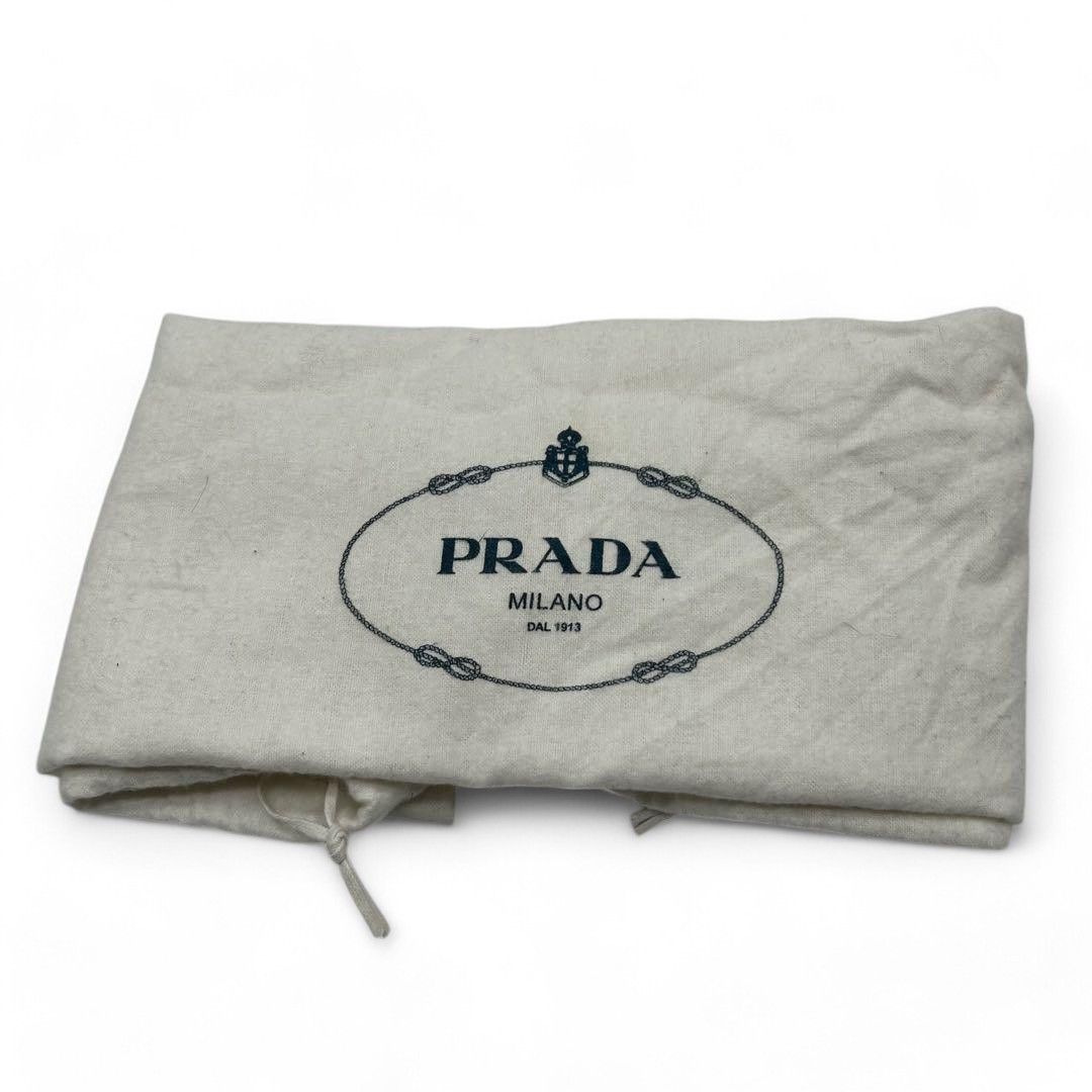 Prada Prada - Canvas Handbag White Triangle Logo Vintage Leather Size ONE SIZE - 11 Thumbnail