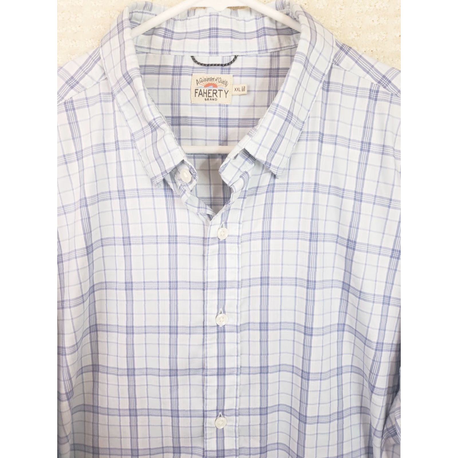 Faherty Faherty Button-Up Shirt Plaid Multicolor 100% Cotton Long Sleeve XL/XXL Regular Fit Mens Size US XXL / EU 58 / 5 - 3 Thumbnail
