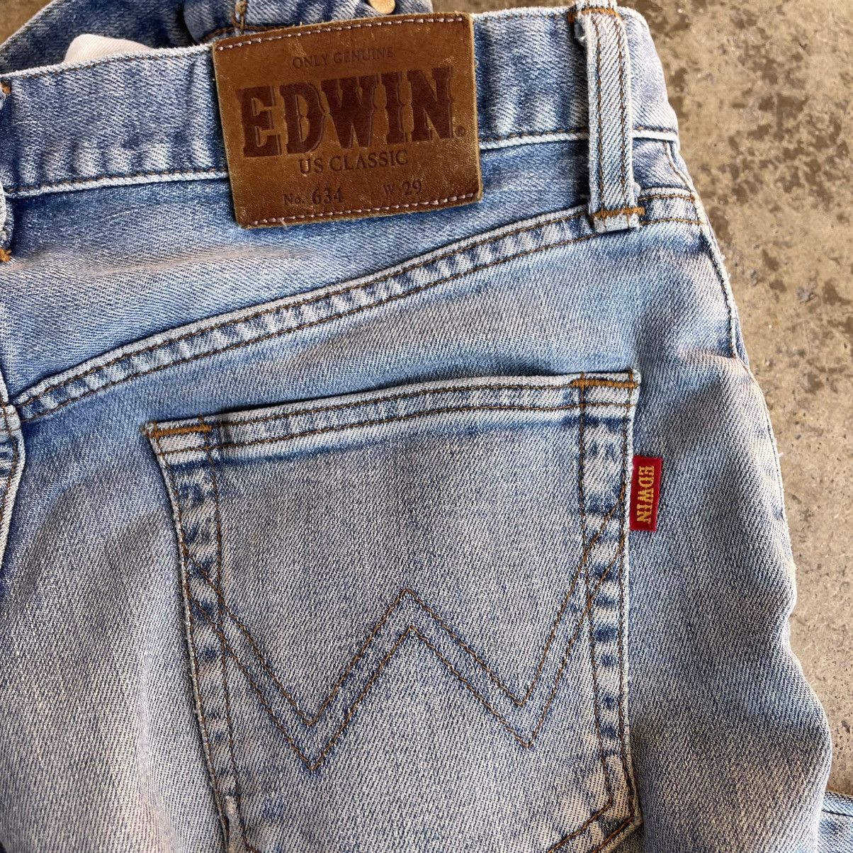 Edwin 🔥Vintage Edwin 643 Stoned Washed Ripped Distress Denim Jeans Size US 29 - 11 Thumbnail