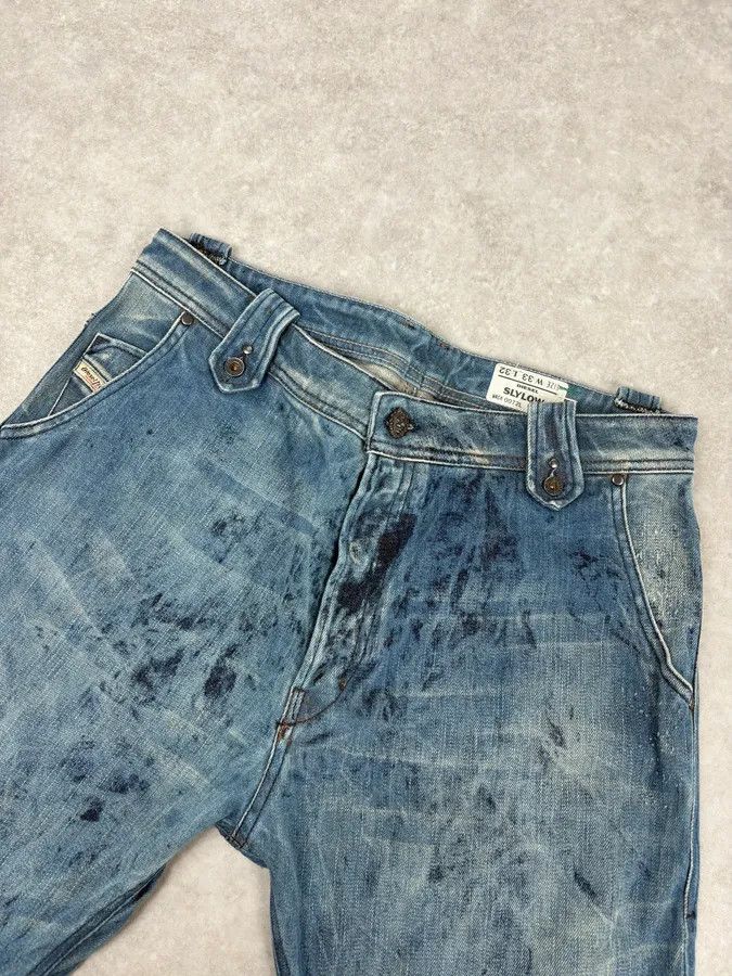 Diesel Diesel Abstract Painted Denim Blue Jeans Size US 32 / EU 48 - 6 Thumbnail