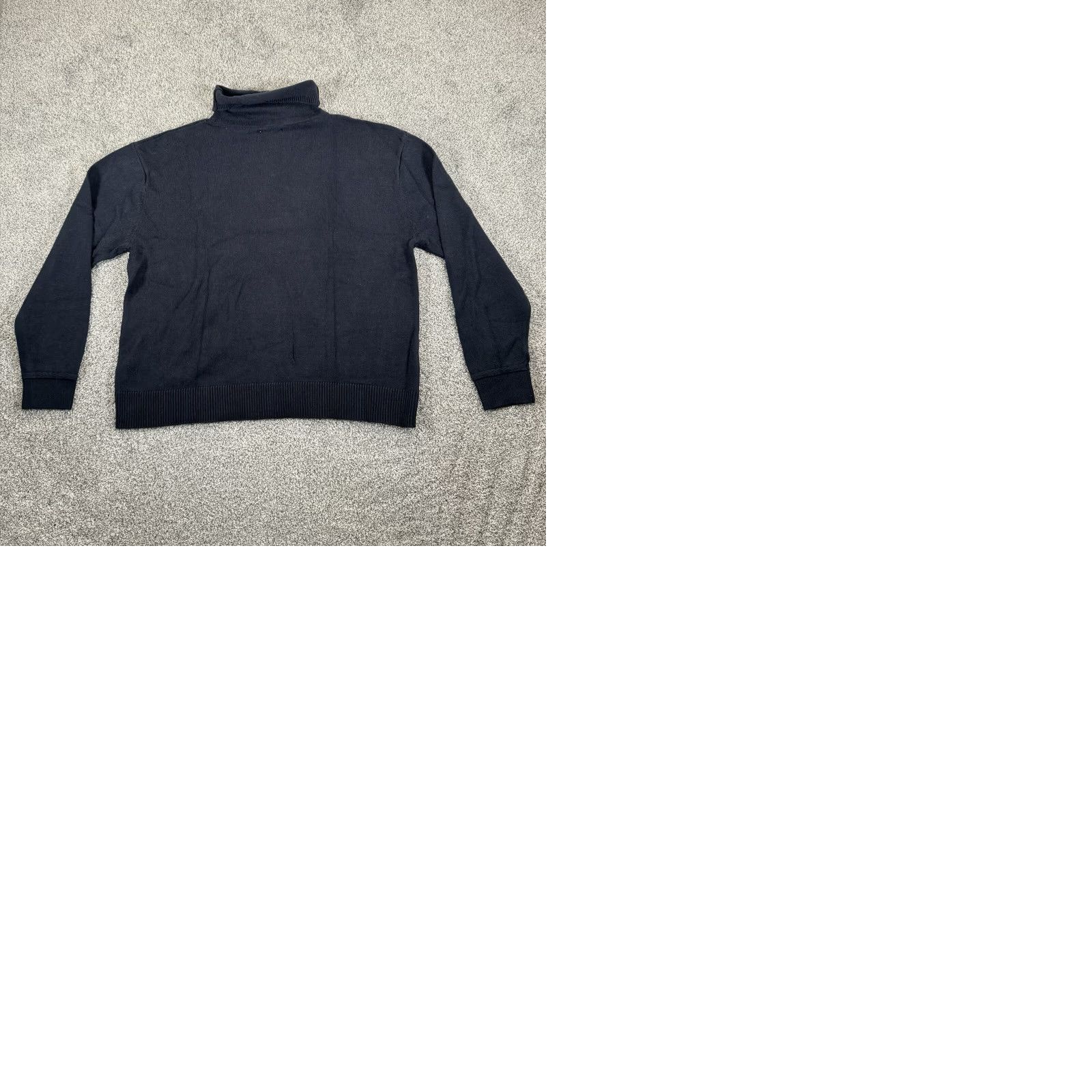 Tommy Hilfiger Tommy Hilfiger Sweater Womens XL Relaxed Mockneck Academia Preppy Navy Blue Knit Pullover Size XL / US 12-14 / IT 48-50 - 9 Thumbnail