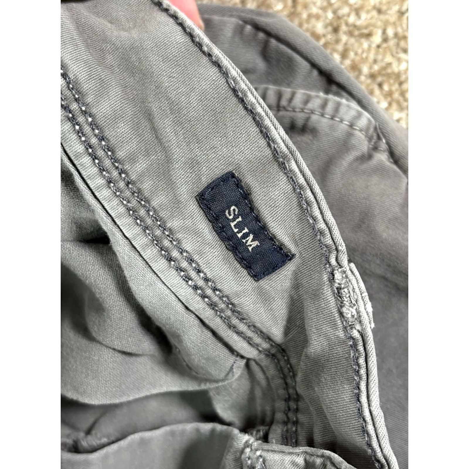 Vintage American Eagle Slim Fit Chino Pants Gray 30x30 30x32 Mens Regular Inseam 30 Cotton Spandex Extreme Flex Slim Harnessed Tag 30x32 Size US 30 / EU 46 - 5 Thumbnail