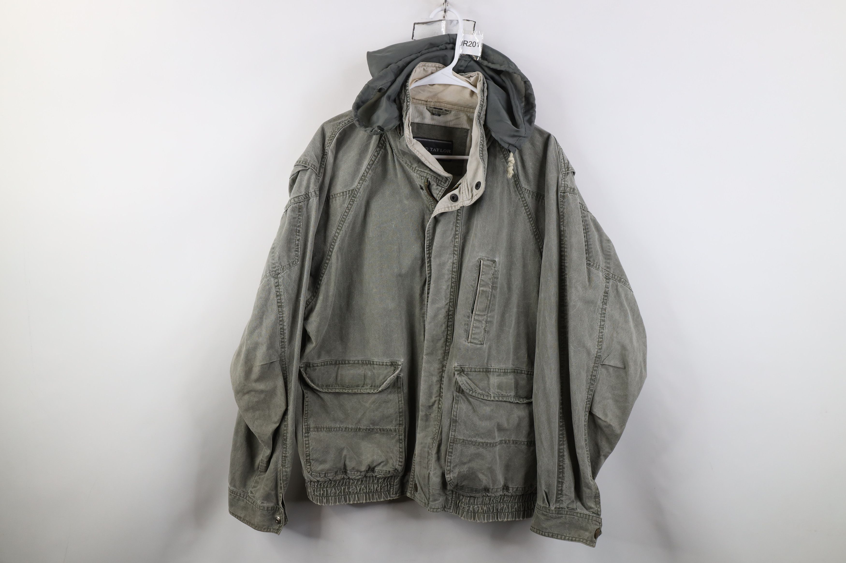 Vintage Vintage 90s Streetwear Pigment Dye Hooded Bomber Jacket Size US L / EU 52-54 / 3 - 1 Thumbnail