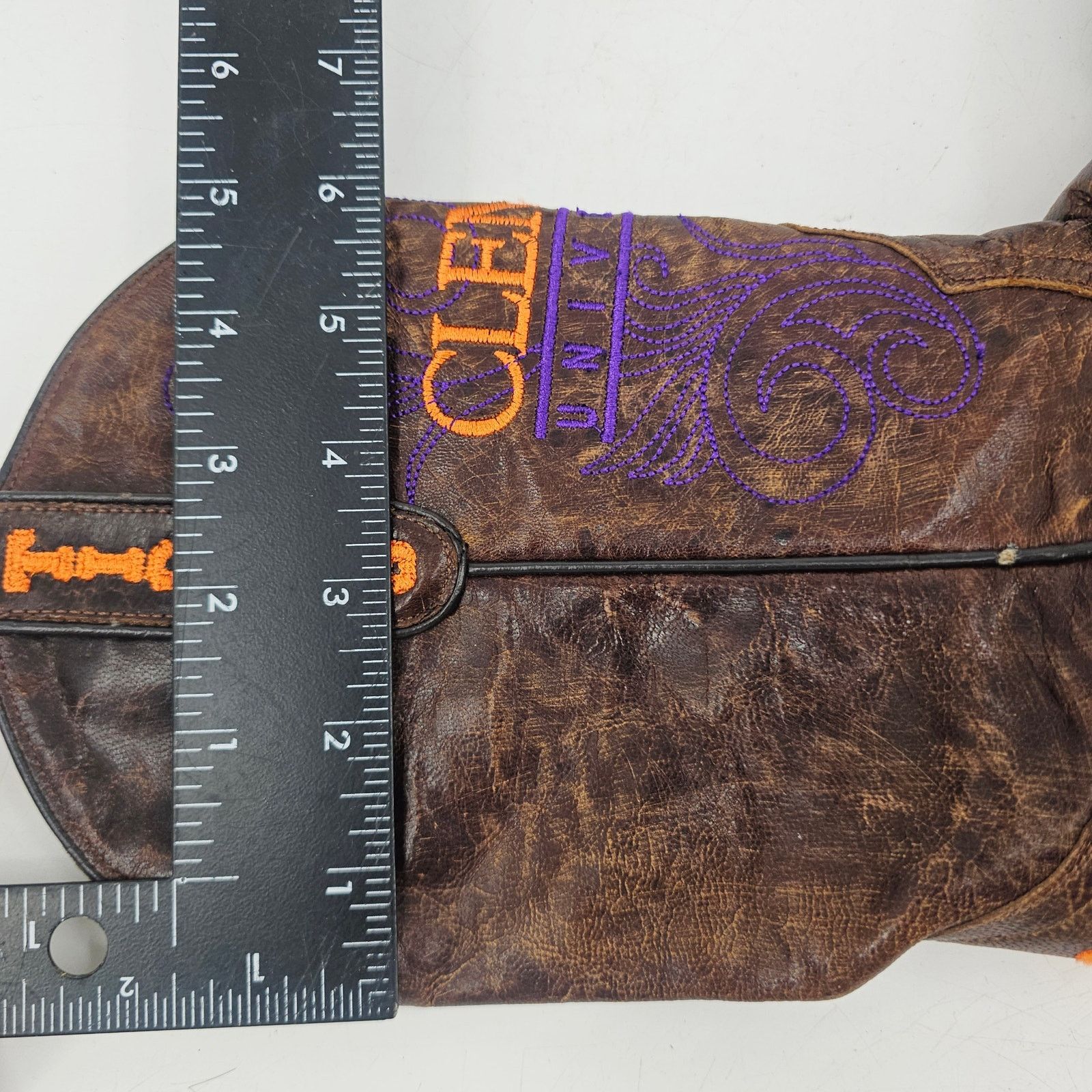 NCAA × Other Gameday Clemson Tigers Logo Western Cowgirl Leather Boot 7 Size US 7 / IT 37 - 10 Thumbnail