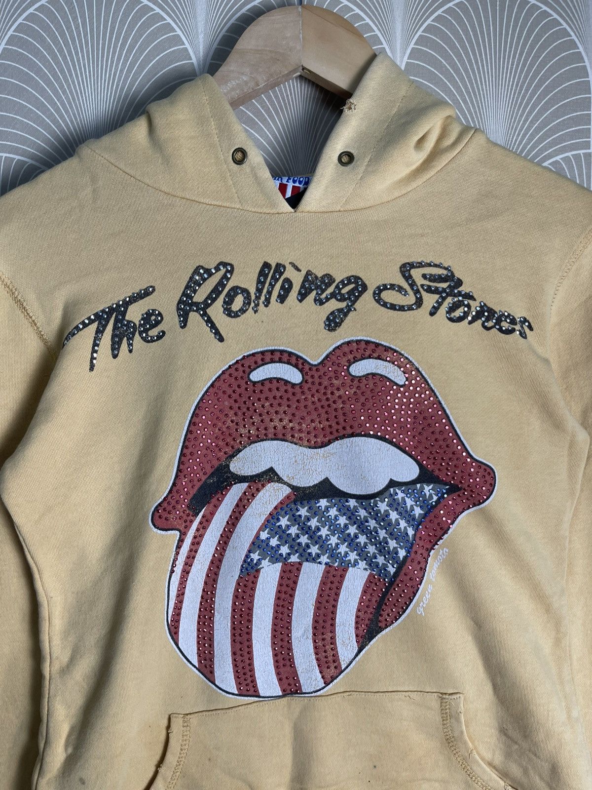 Band Tees × The Rolling Stones × Vintage VINTAGE THE ROLLING STONES TOUR 1996 HOODIE SWEATER Size S / US 4 / IT 40 - 6 Thumbnail