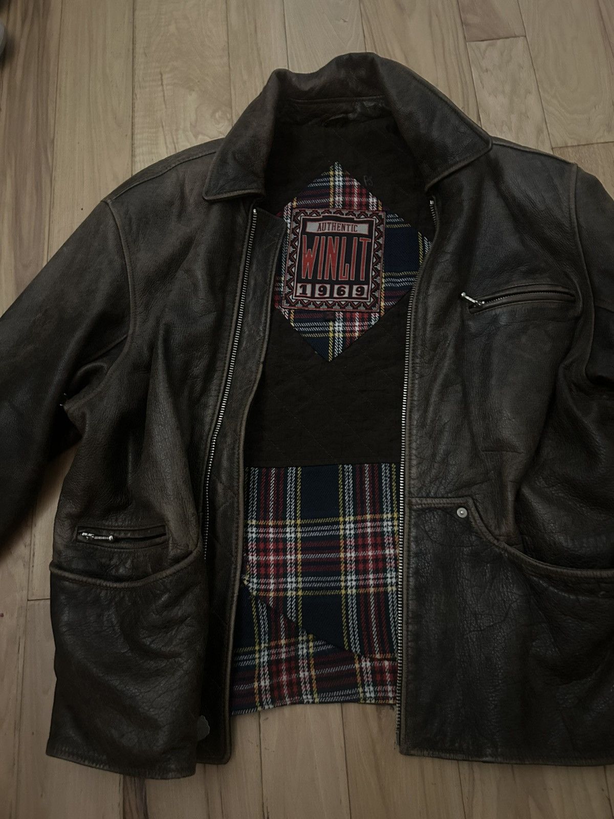 Other Vintage Winlit Leather Coat Jacket Size Large Brown Size US M / EU 48-50 / 2 - 5 Thumbnail