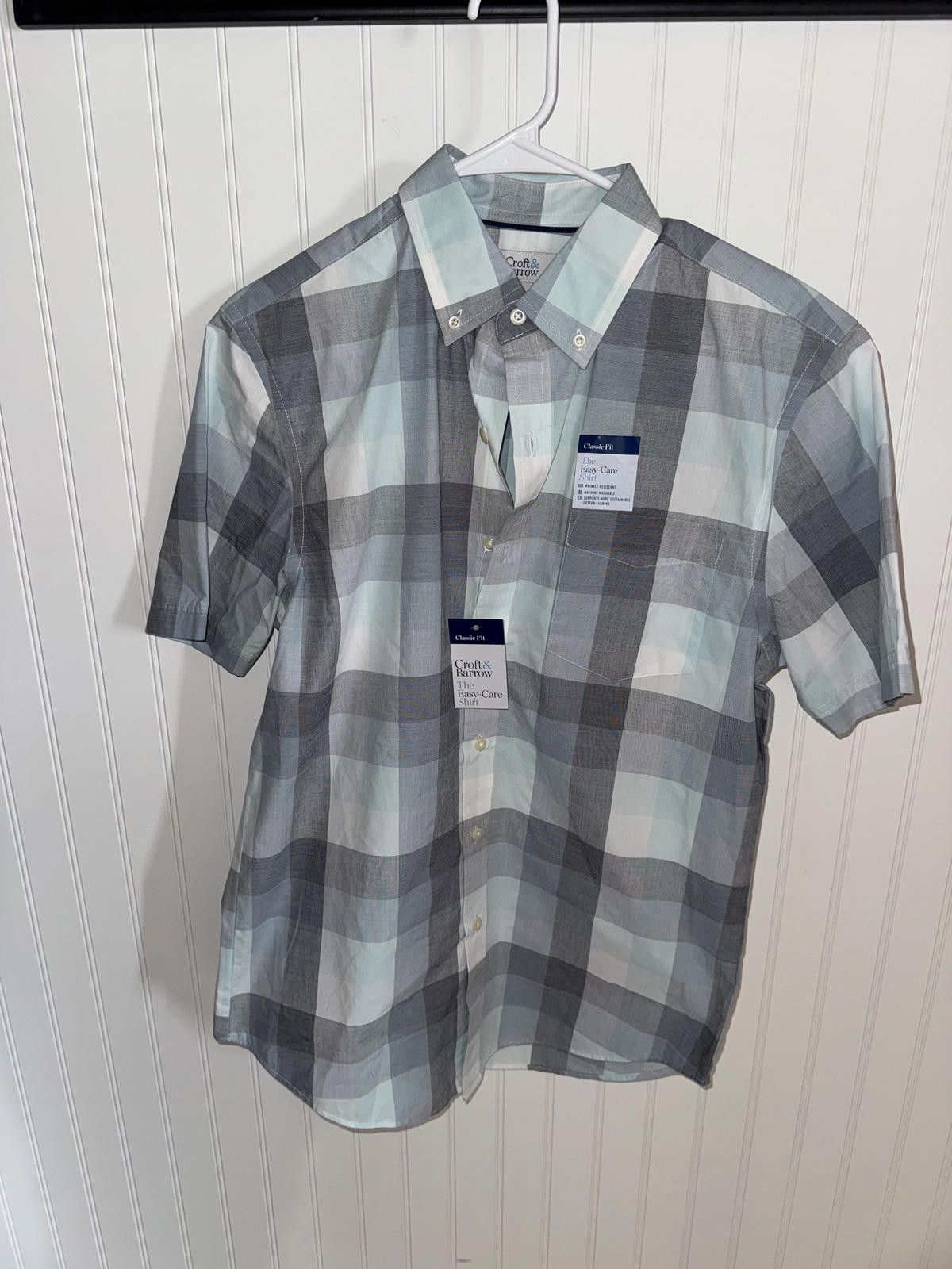 Croft & Barrow Brand New Croft & Barrow Classic Fit Plaid Short Sleeve Men Size US S / EU 44-46 / 1 - 1 Thumbnail