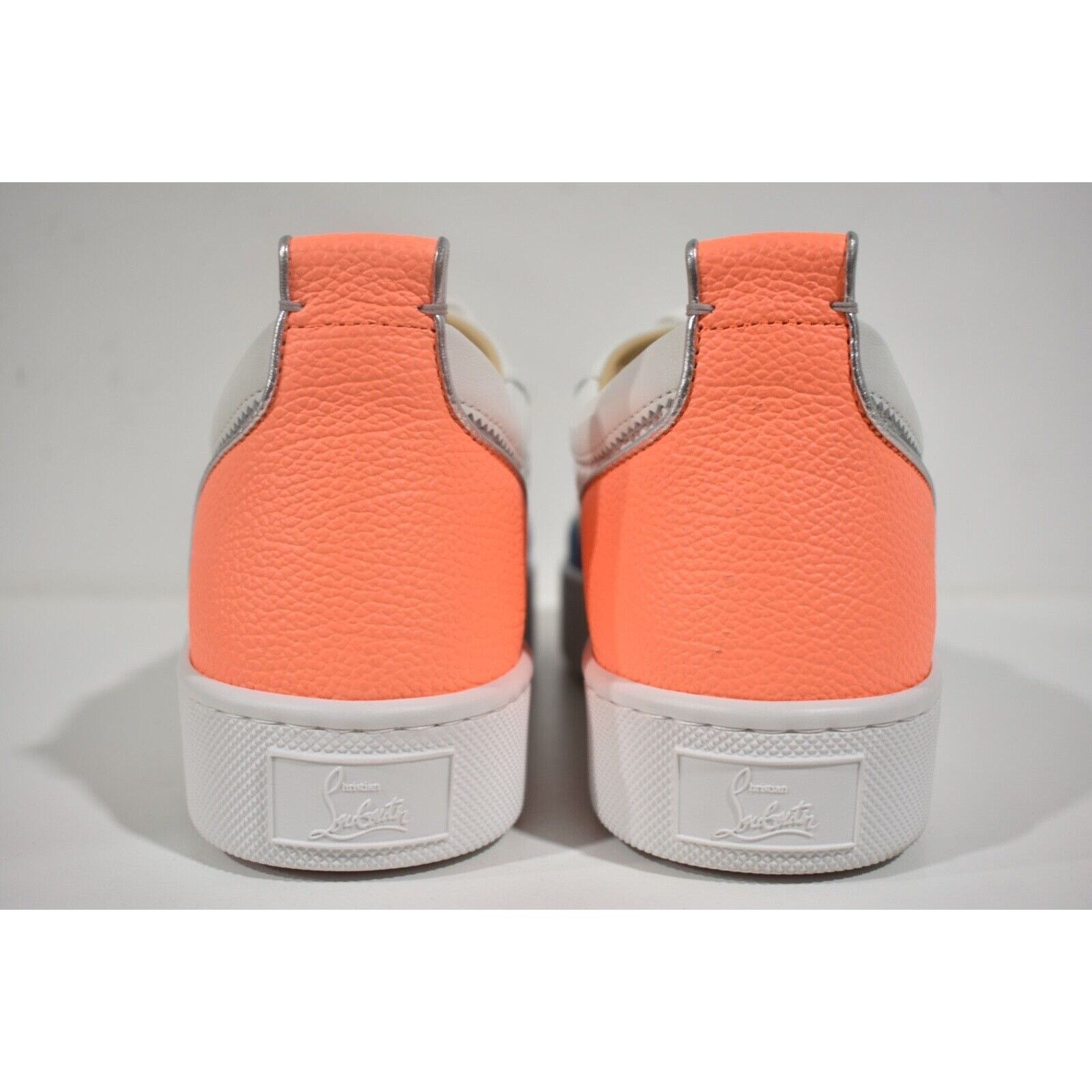 Christian Louboutin Christian Louboutin Mens Happyrui Spikes Flat White Blue Size US 11 / EU 44 - 11 Thumbnail