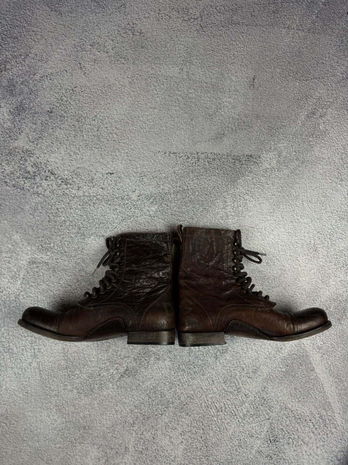 Dolce & Gabbana × Vintage DOLCE GABBANA Vintage Leather Unisex Boots Shoes Brown Size US 10 / IT 40 - 17 Thumbnail