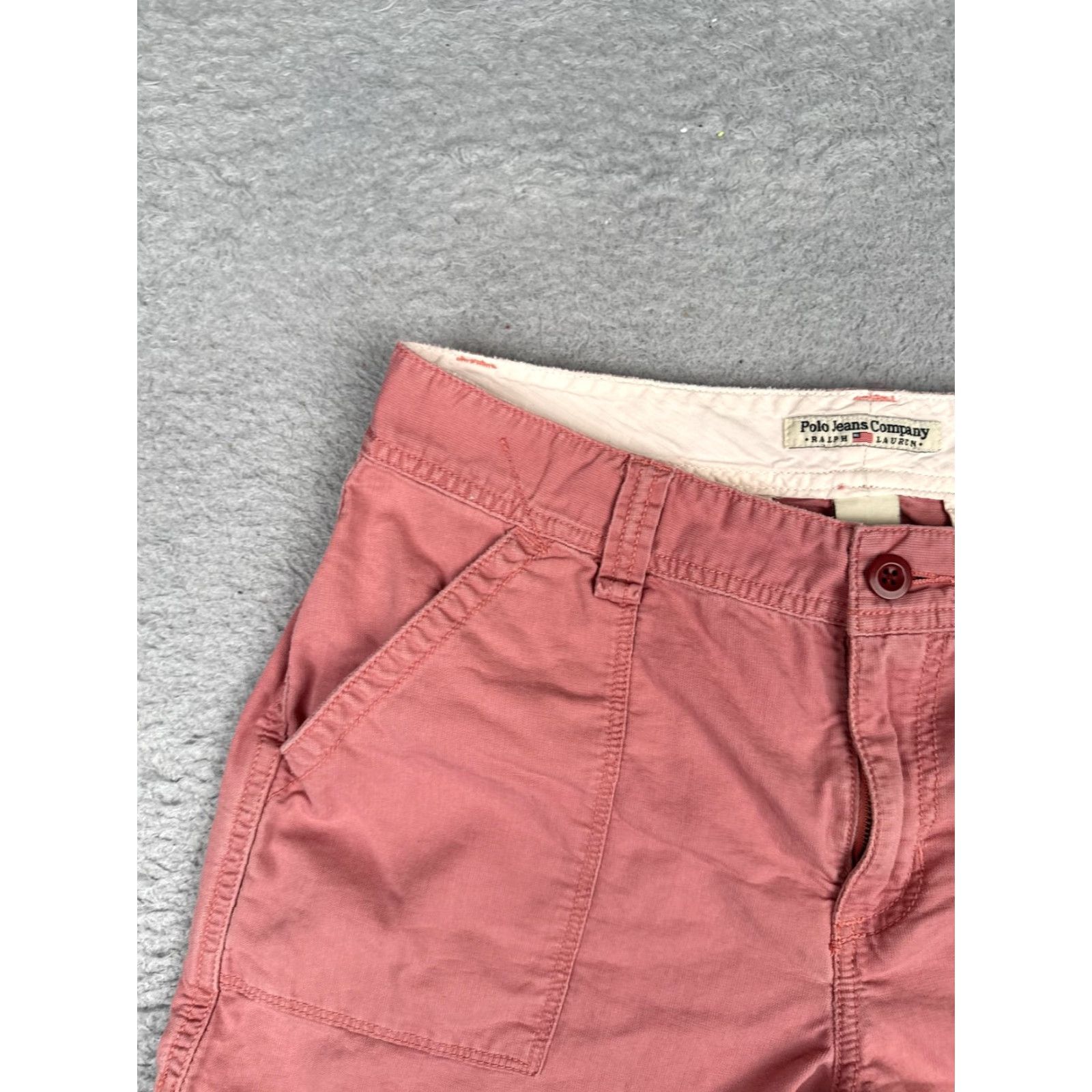 Polo Ralph Lauren Polo Jeans Company Shorts Womens 8 Pink Chino Flat Front Summer 28x5 Tailored Casual Womens Size 30" / US 8 / IT 44 - 4 Thumbnail