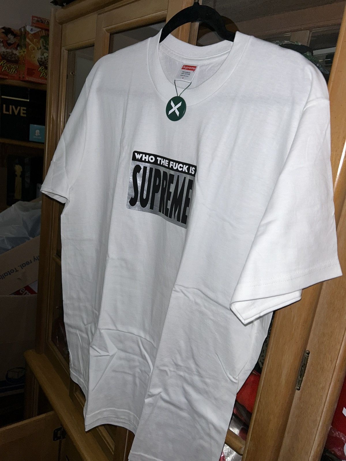 Supreme Supreme "Who The F@$&" Tee SS19 size Large NEW WITH TAGS Size US L / EU 52-54 / 3 - 4 Thumbnail