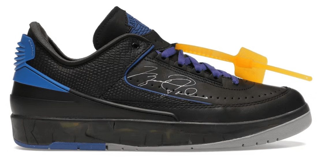 Nike 2 Retro Low SP Off-White Black Blue Size US 15 / EU 48 - 1 Thumbnail