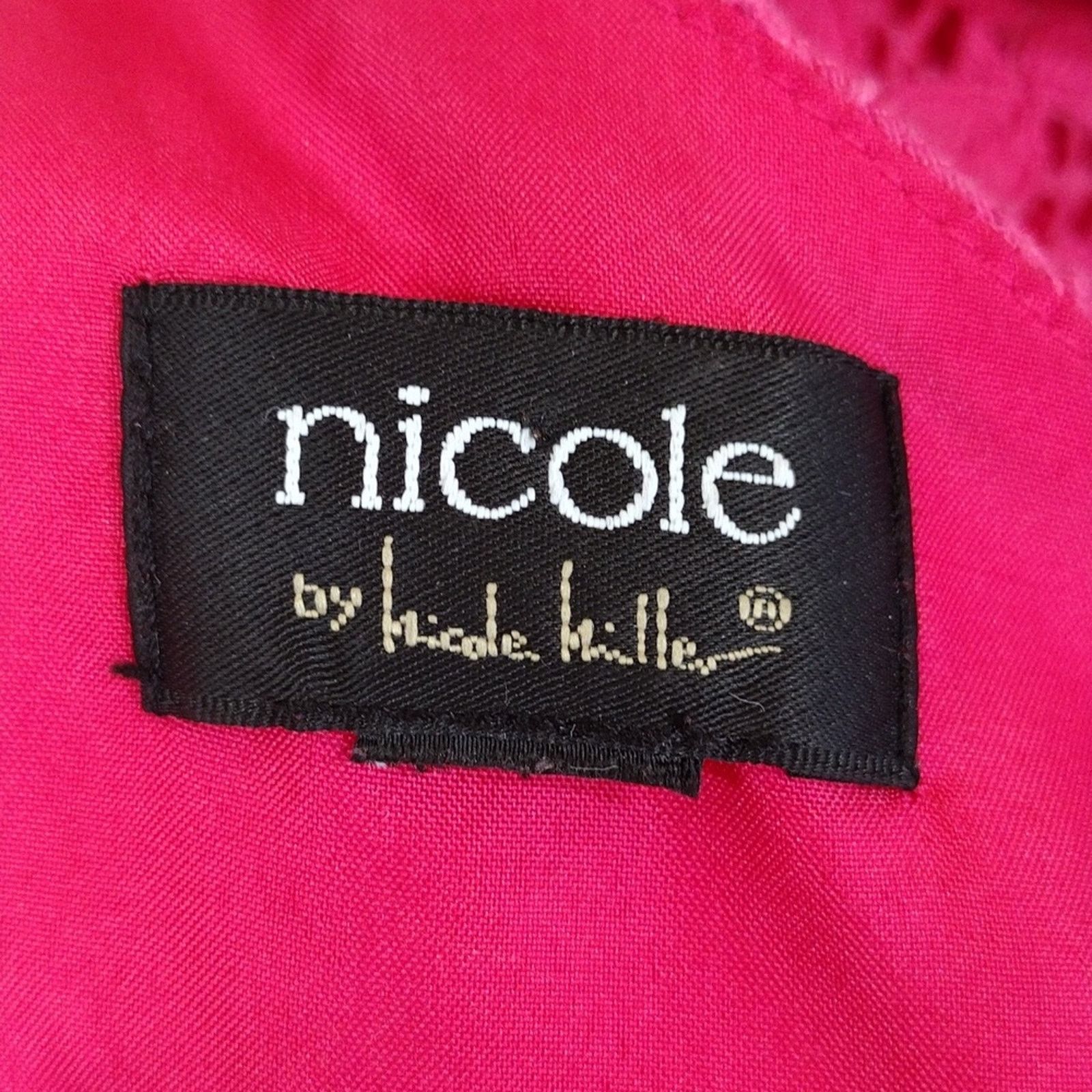 Other Nicole by Nicole Miller Hot Pink Lace Top Flowy Blouse Size M / US 6-8 / IT 42-44 - 8 Thumbnail