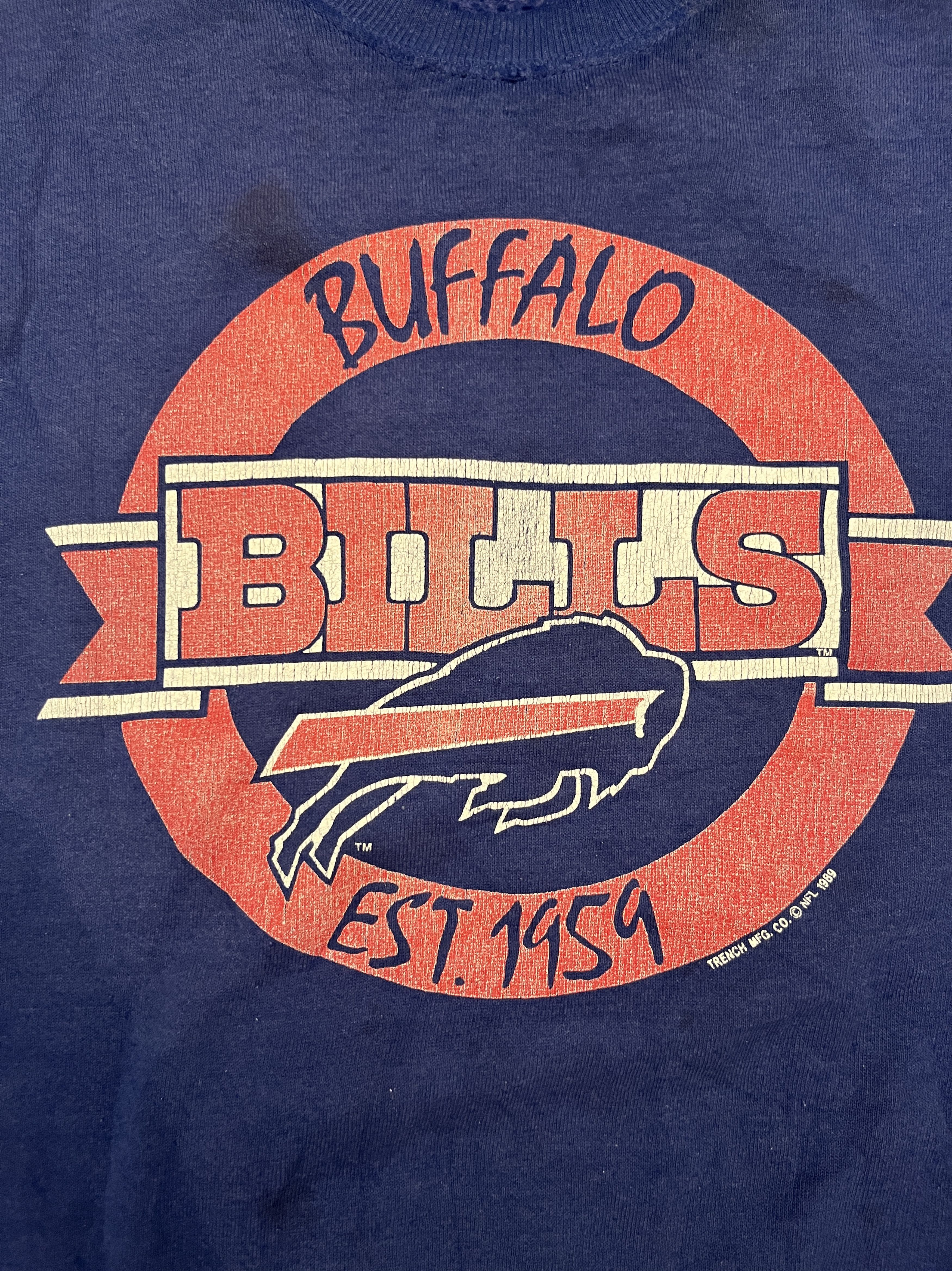 Vintage Vtg 80s Buffalo Bills Bassett Walker USA Sweatshirt XL Size US XL / EU 56 / 4 - 2 Thumbnail