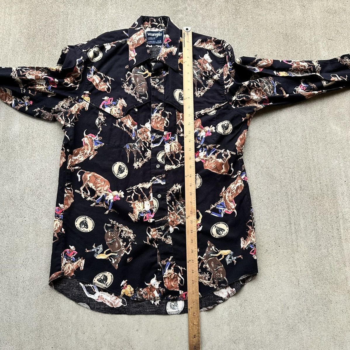 Wrangler Vintage Wrangler Shirt X Long Tails All Over Print Pro Rodeo Size US L / EU 52-54 / 3 - 6 Thumbnail