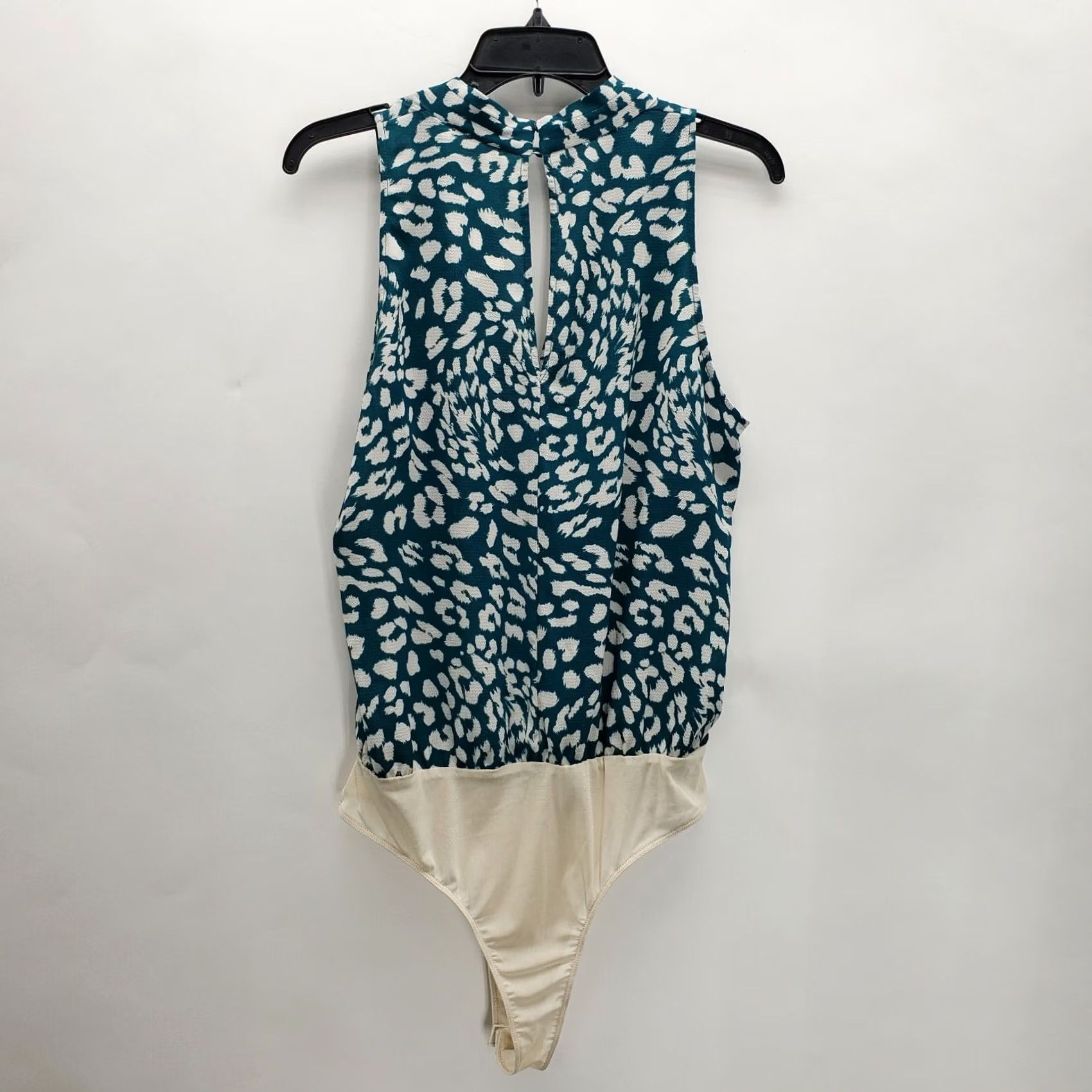 Vintage Lush floral key hole bodysuit size XL green white NEW Women's Size XL / US 12-14 / IT 48-50 - 2 Thumbnail