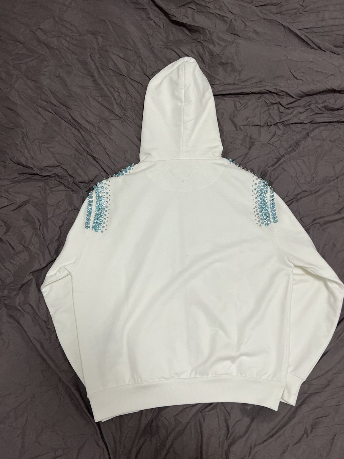 Prada Prada Crystal White Hoodie Size US XL / EU 56 / 4 - 2 Thumbnail