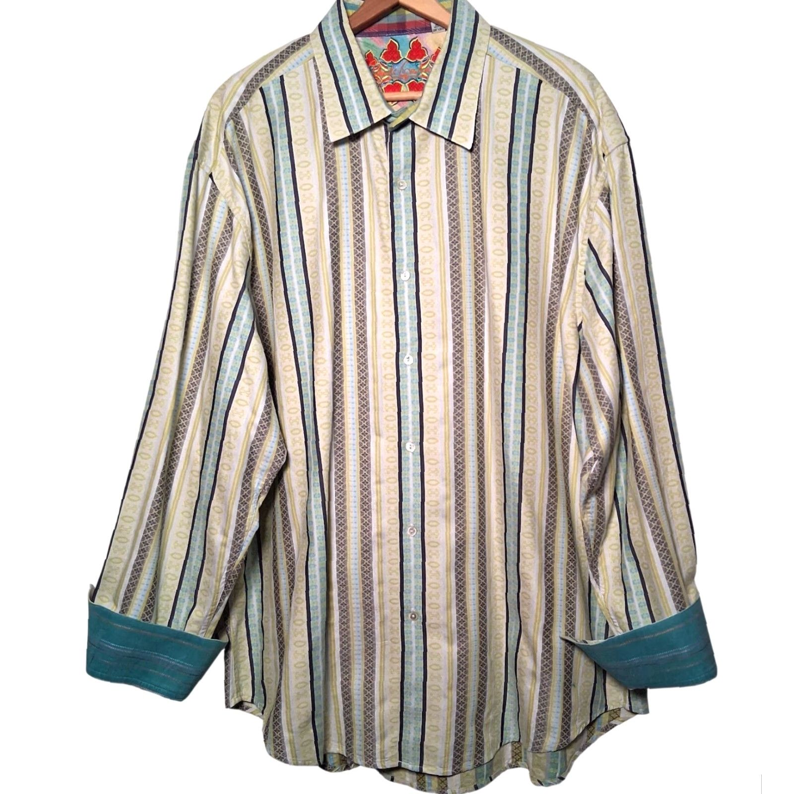 Robert Graham Robert Graham Shirt Men 3XL Blue Floral Long Sleeve Button-Up Size US XXL / EU 58 / 5 - 2 Thumbnail