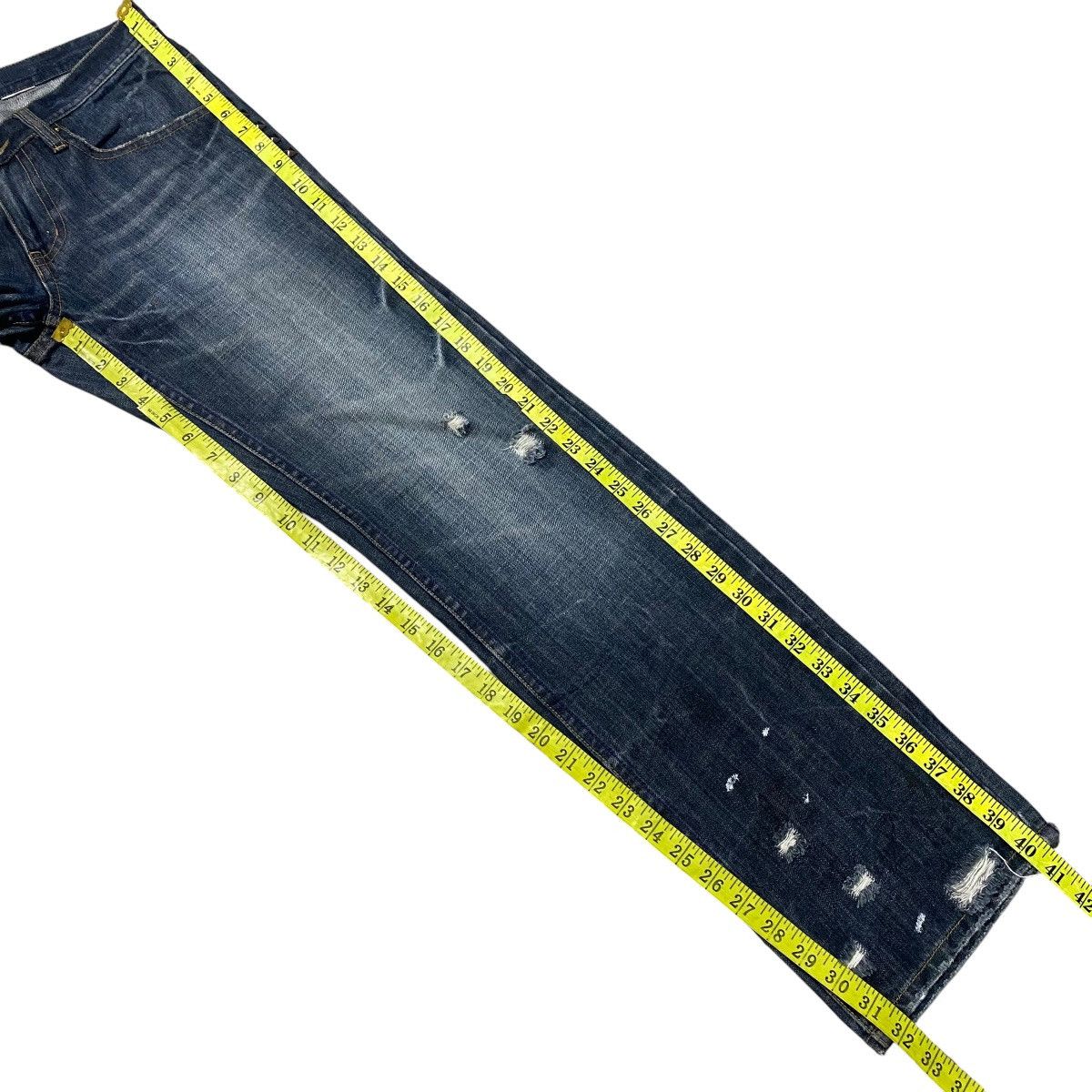 Japanese Brand MIDAS Hole Distressed Denim Jeans Studded Size US 29 - 20 Thumbnail