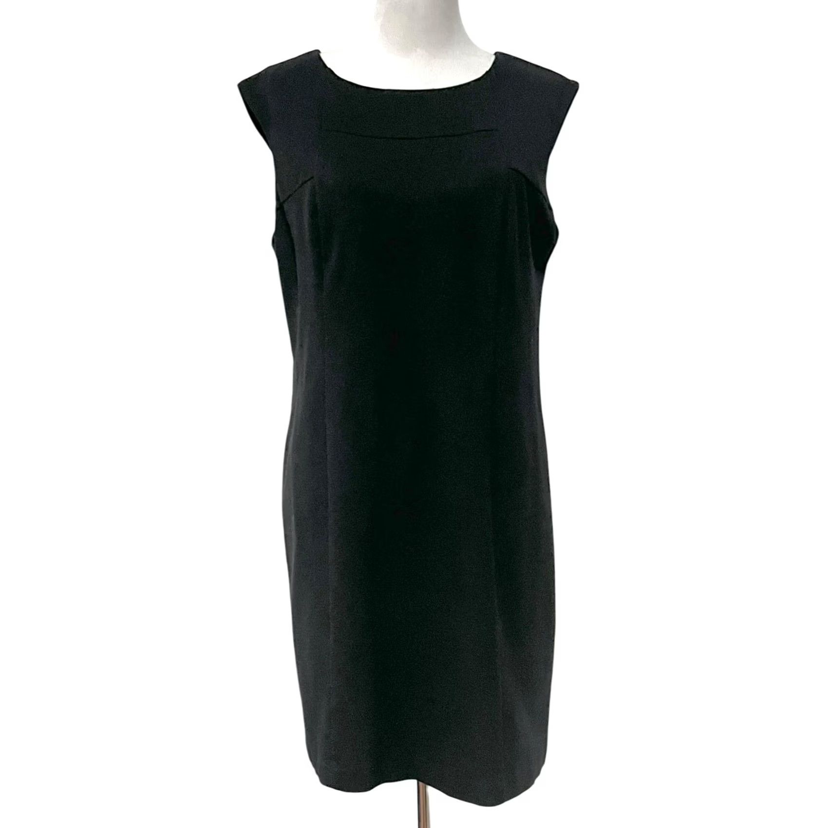 Vintage Chico’s So Slimming Jackie Sheath Dress Black Size 12 Classic Hidden Shaping Knee Length Womens Slimming Dress Size XL / US 12-14 / IT 48-50 - 2 Thumbnail