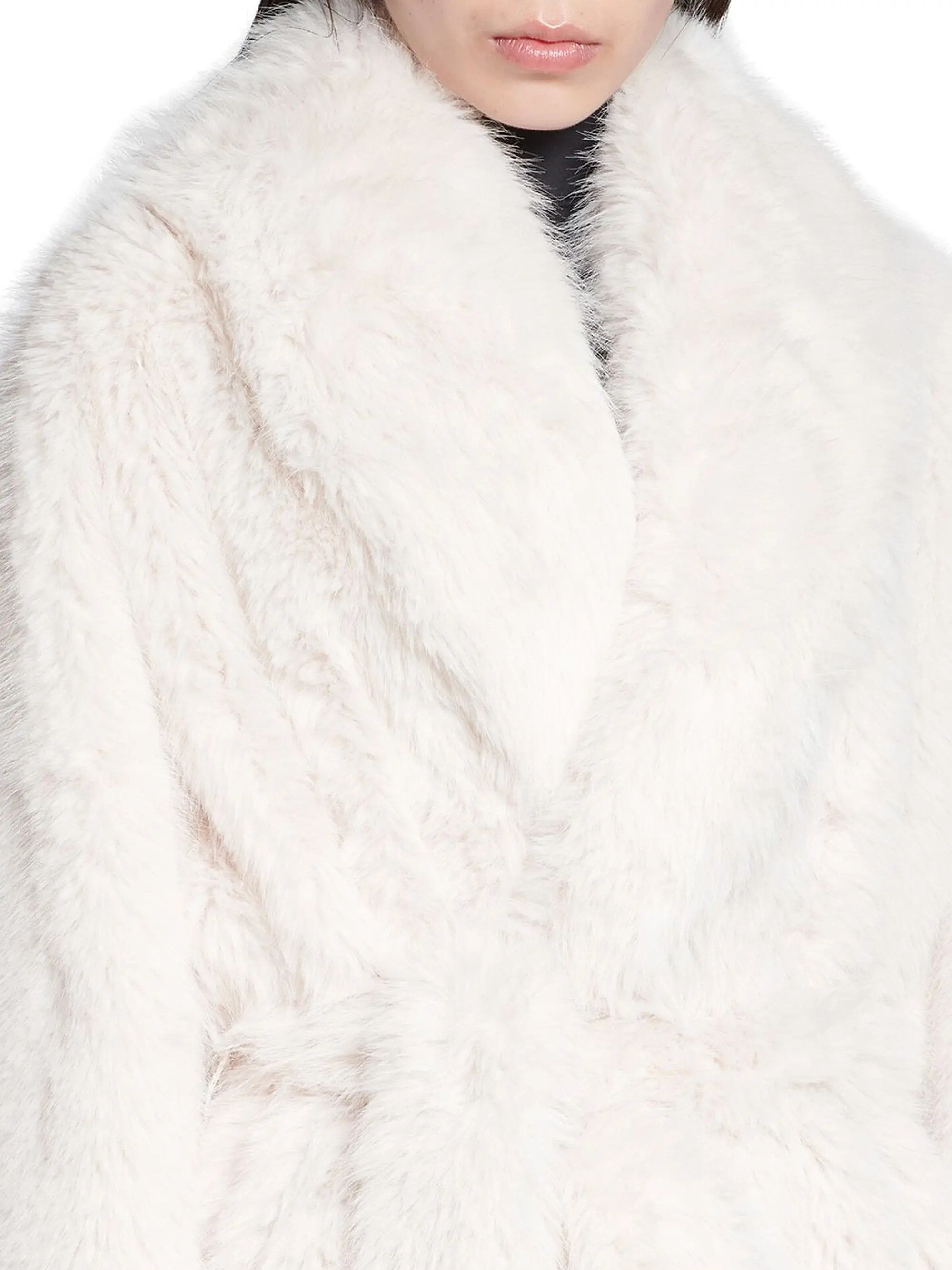Balenciaga o1tr1nto1125 Cocoon Wrap Coat in White Size L / US 10 / IT 46 - 6 Thumbnail