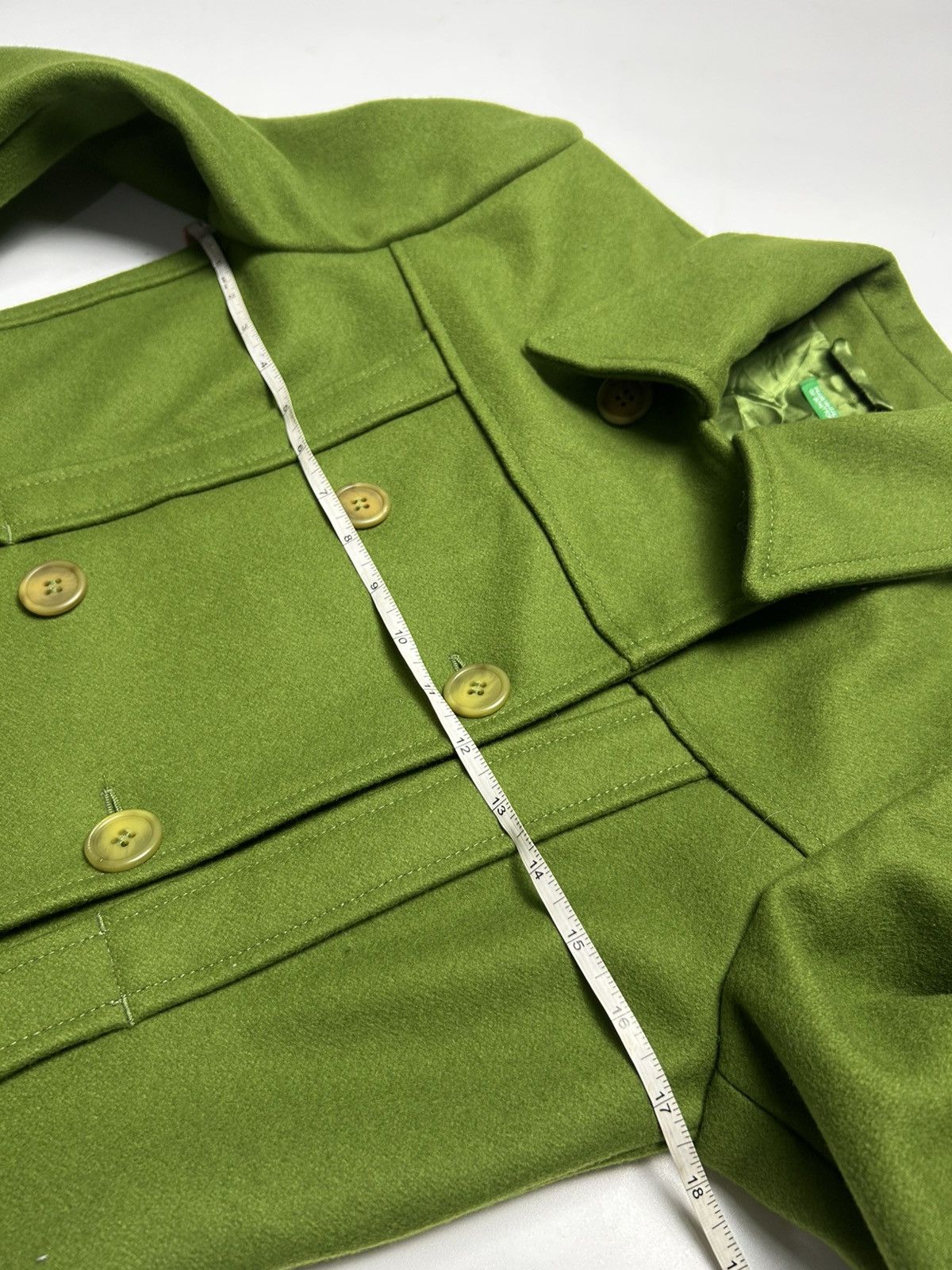 Benetton × Designer MADE IN ITALY OF BENETTON WOOL TRENCH COAT Size M / US 6-8 / IT 42-44 - 5 Thumbnail