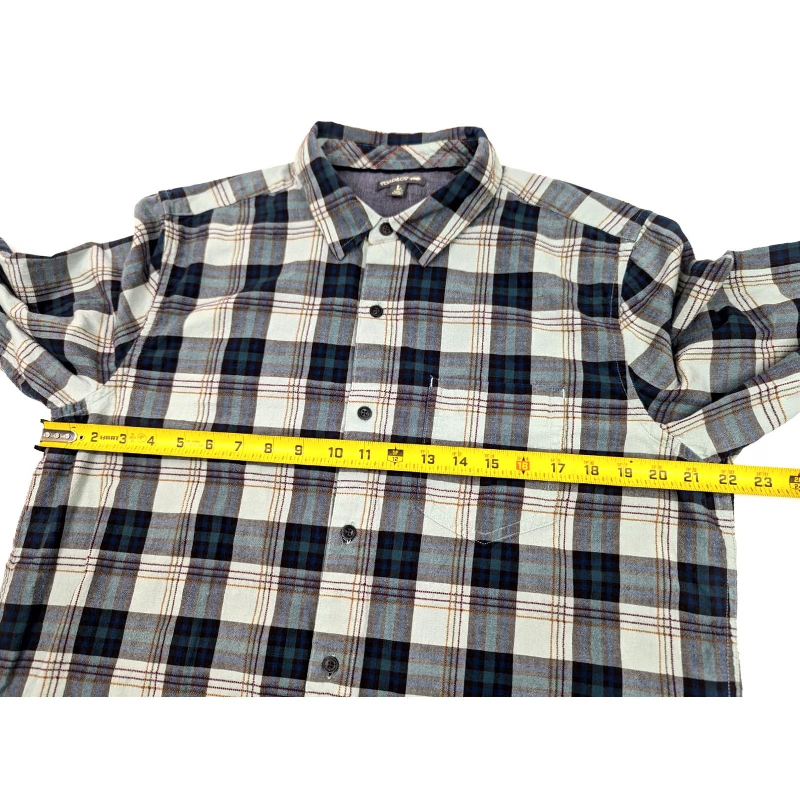 Toad&Co Toad & Co Airscape Organic Cotton Blue Plaid Flannagan Shirt Men L Long Sleeve Size US L / EU 52-54 / 3 - 6 Thumbnail
