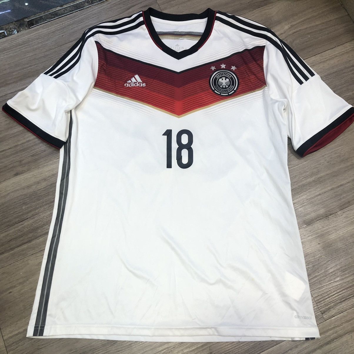 image of Fifa World Cup x Soccer Jersey Germany World Cup 2014 Home Shirt 18 Kroos in White, Men's (Size XL)