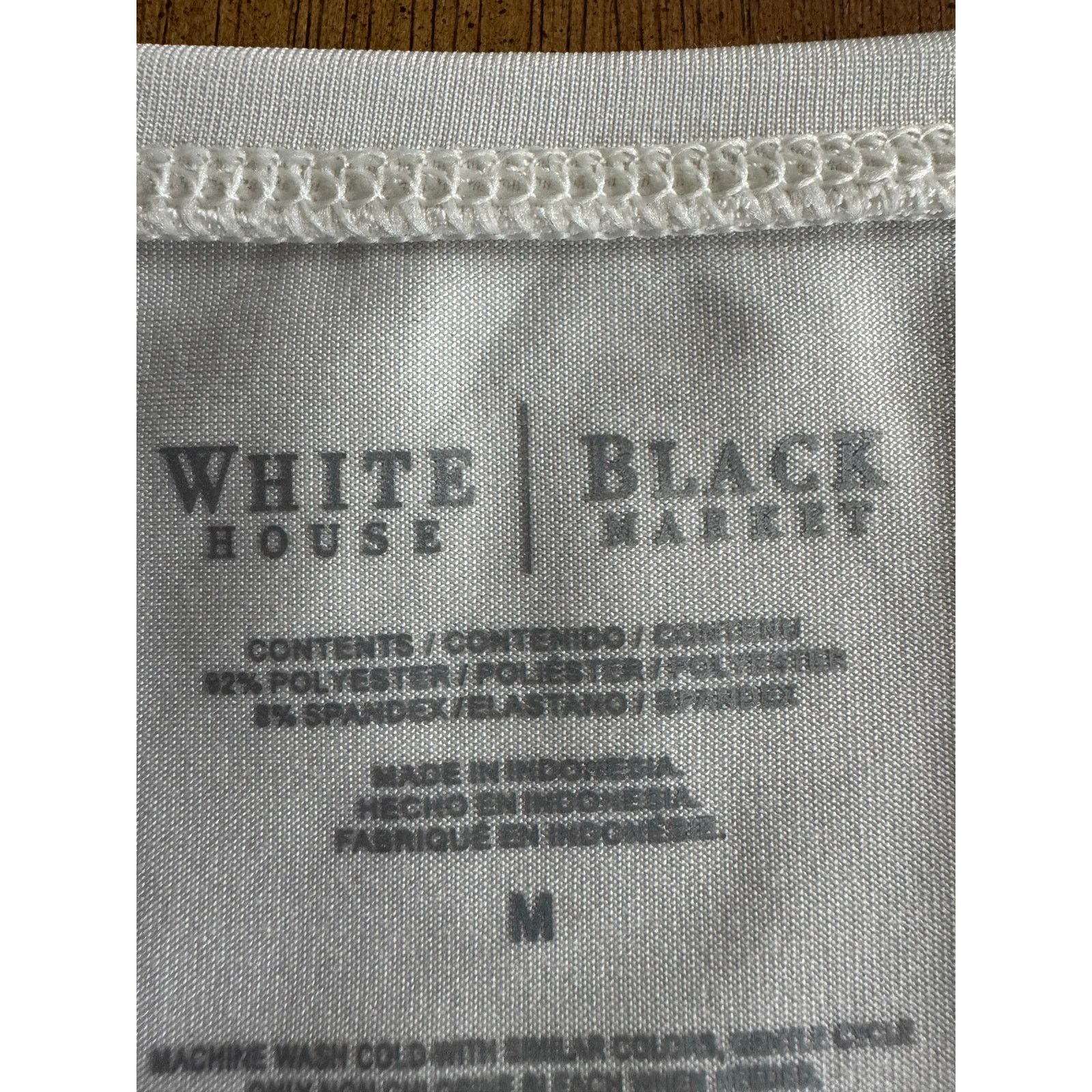 White House Black Market White House Black Market Long Sleeve White Scoop Neck Top M Size M / US 6-8 / IT 42-44 - 5 Thumbnail