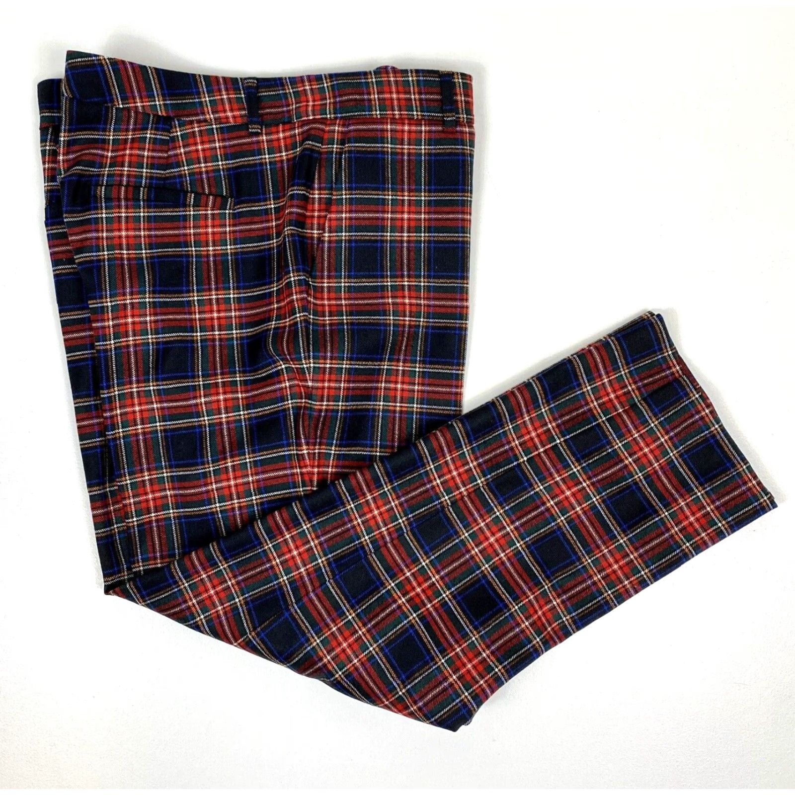 Gerard Darel Women's Gerard Darel Paris Pants Tartan Plaid Wool Blend Sz 46 Size 32" / US 10 / IT 46 - 3 Thumbnail