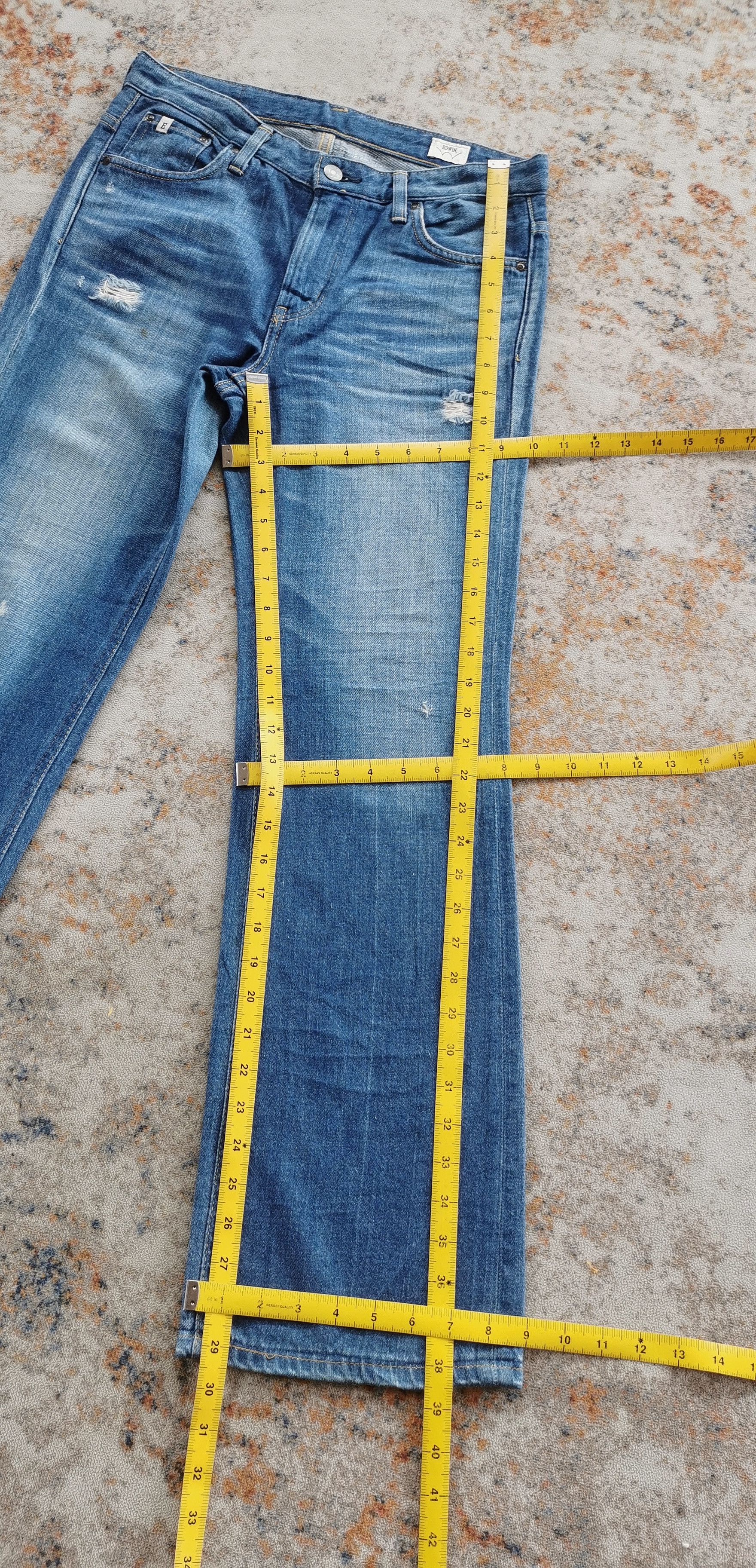 Edwin Edwin Flared Distressed Bootcut Jeans Size US 28 / EU 44 - 10 Thumbnail
