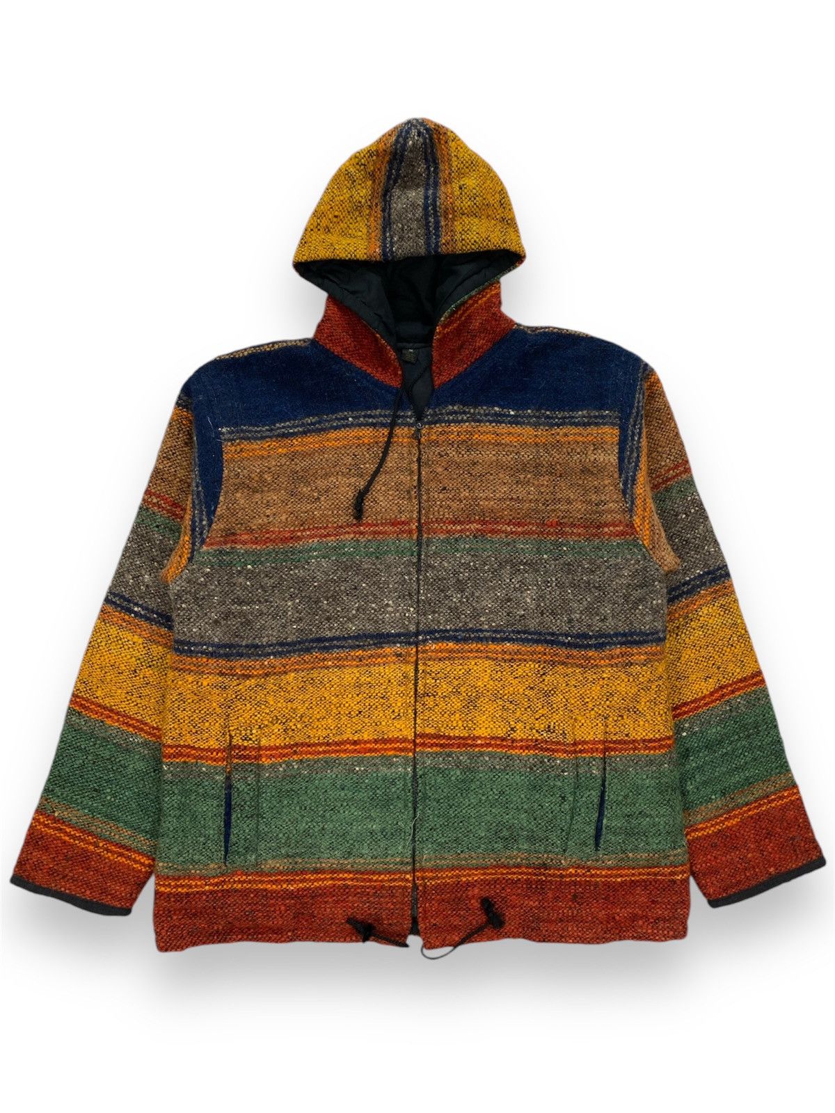 Native Vintage Wool Stripes Hooded Jacket Size US M / EU 48-50 / 2 - 2 Thumbnail